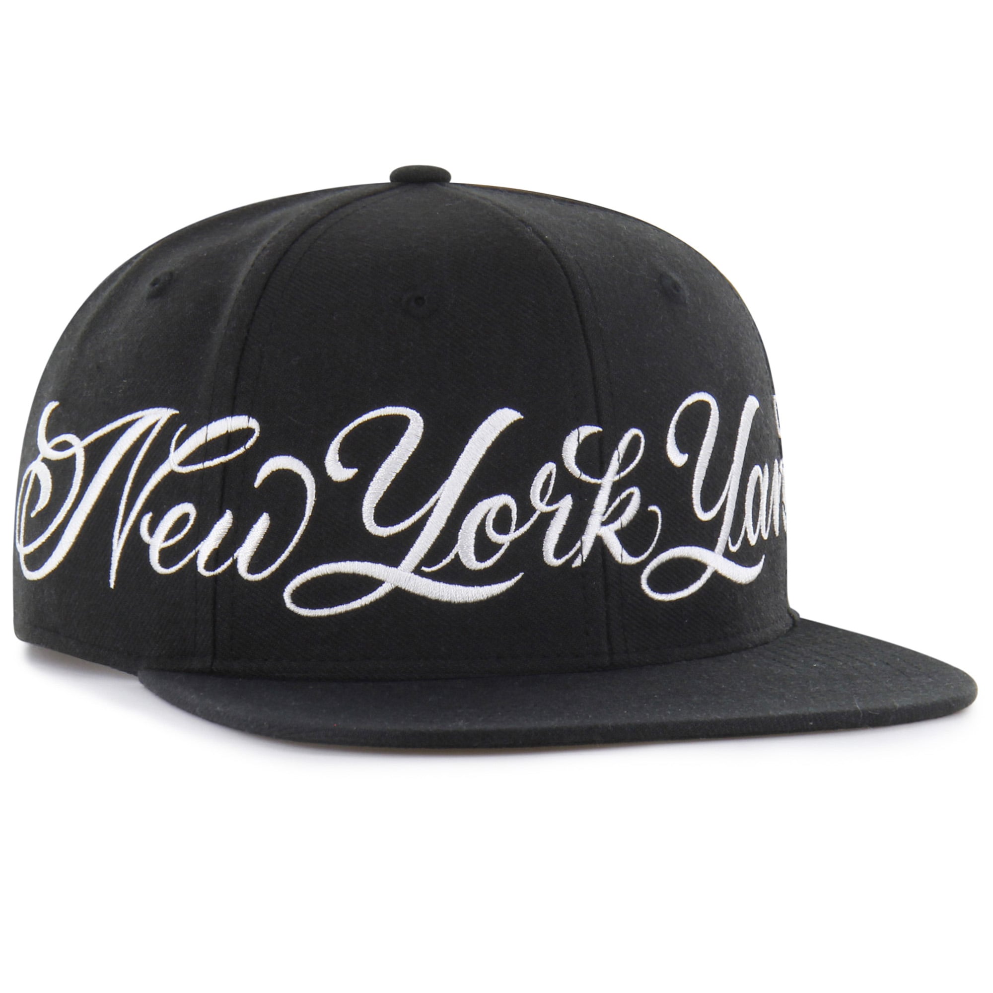 Men's Mister Cartoon x '47 Navy New York Yankees Wrap Script Captain Snapback Hat