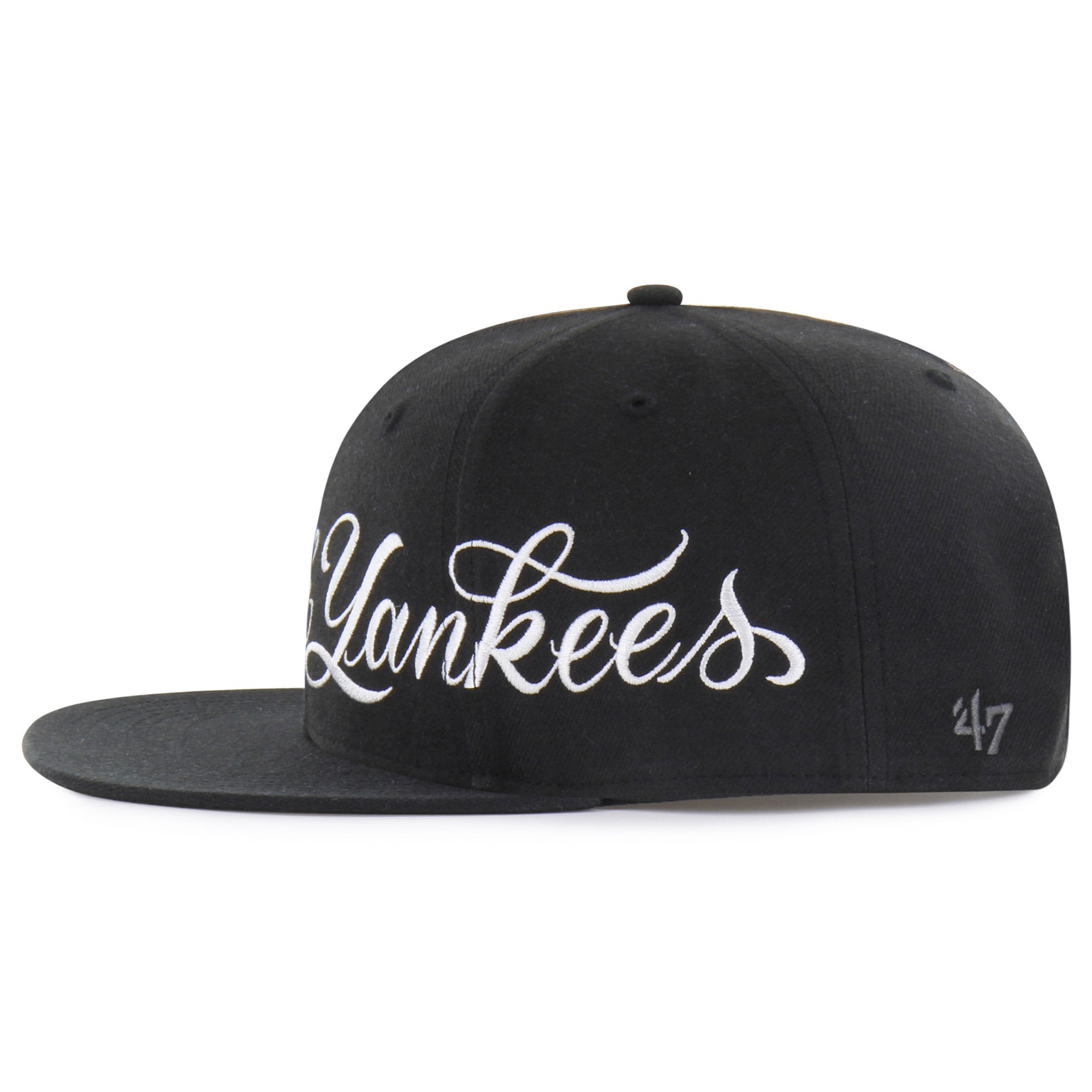 Men's Mister Cartoon x '47 Navy New York Yankees Wrap Script Captain Snapback Hat