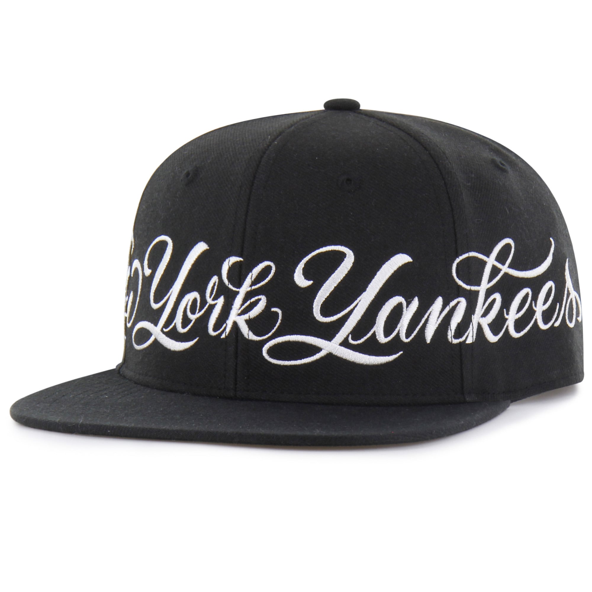 Men's Mister Cartoon x '47 Navy New York Yankees Wrap Script Captain Snapback Hat