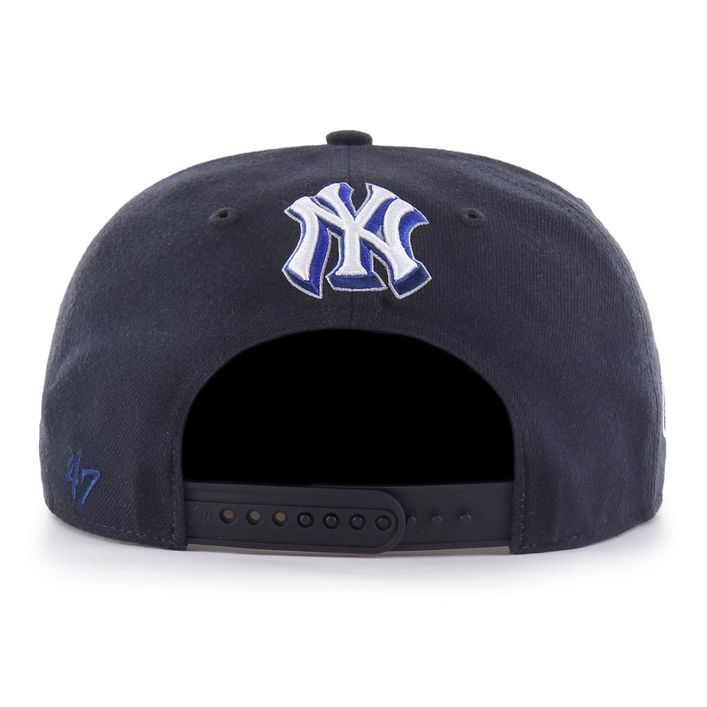 Men's Mister Cartoon x '47 Navy New York Yankees Wrap Script Captain ...