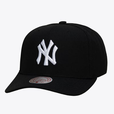 New York Yankees Mitchell & Ness Black and White Pro Crown Snapback - Black
