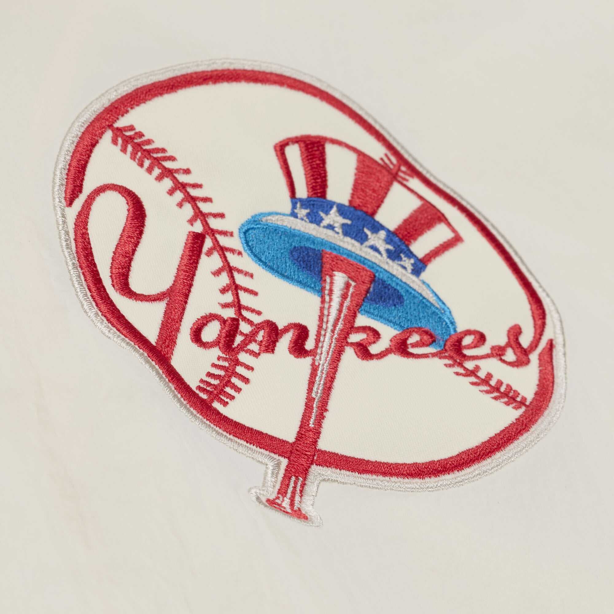 Men's Mitchell & Ness Cream New York Yankees Cooperstown Collection Retro Roots Coaches Jacket