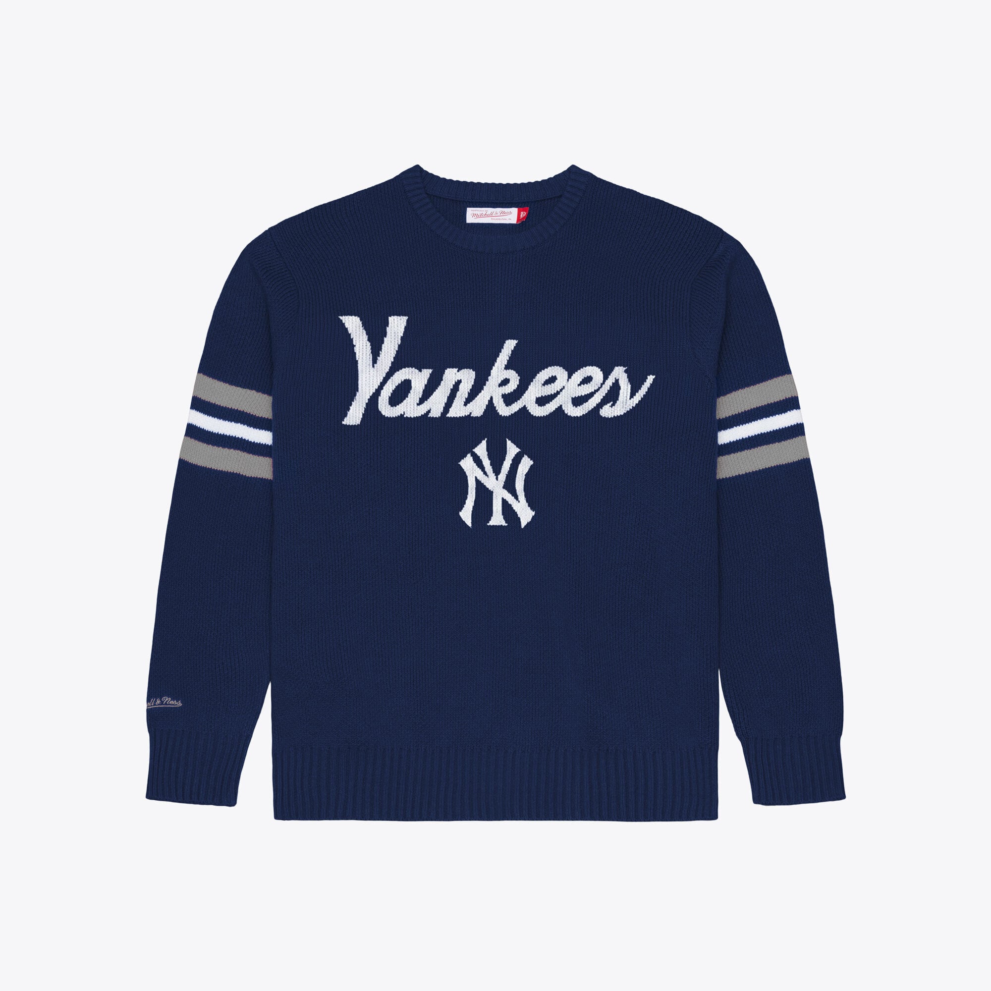 Men's Mitchell & Ness Navy New York Yankees Head Coach Sweater
