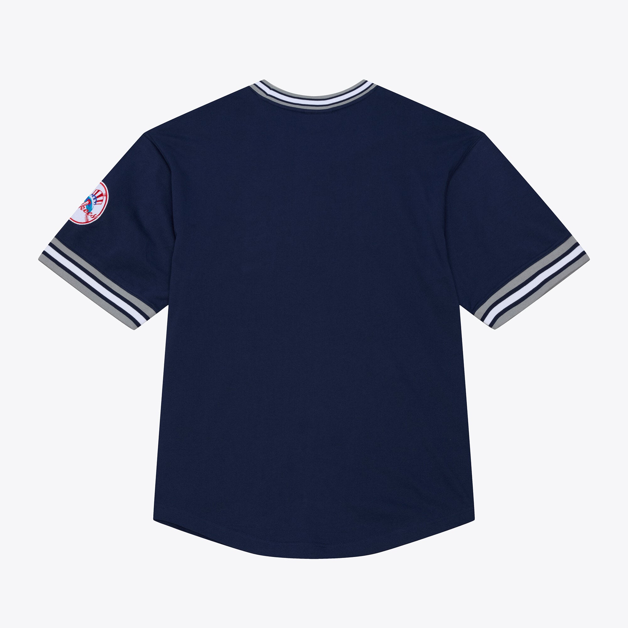 T-shirt Mitchell & Ness bleu marine New York Yankees Wild Pitch Ringer pour homme