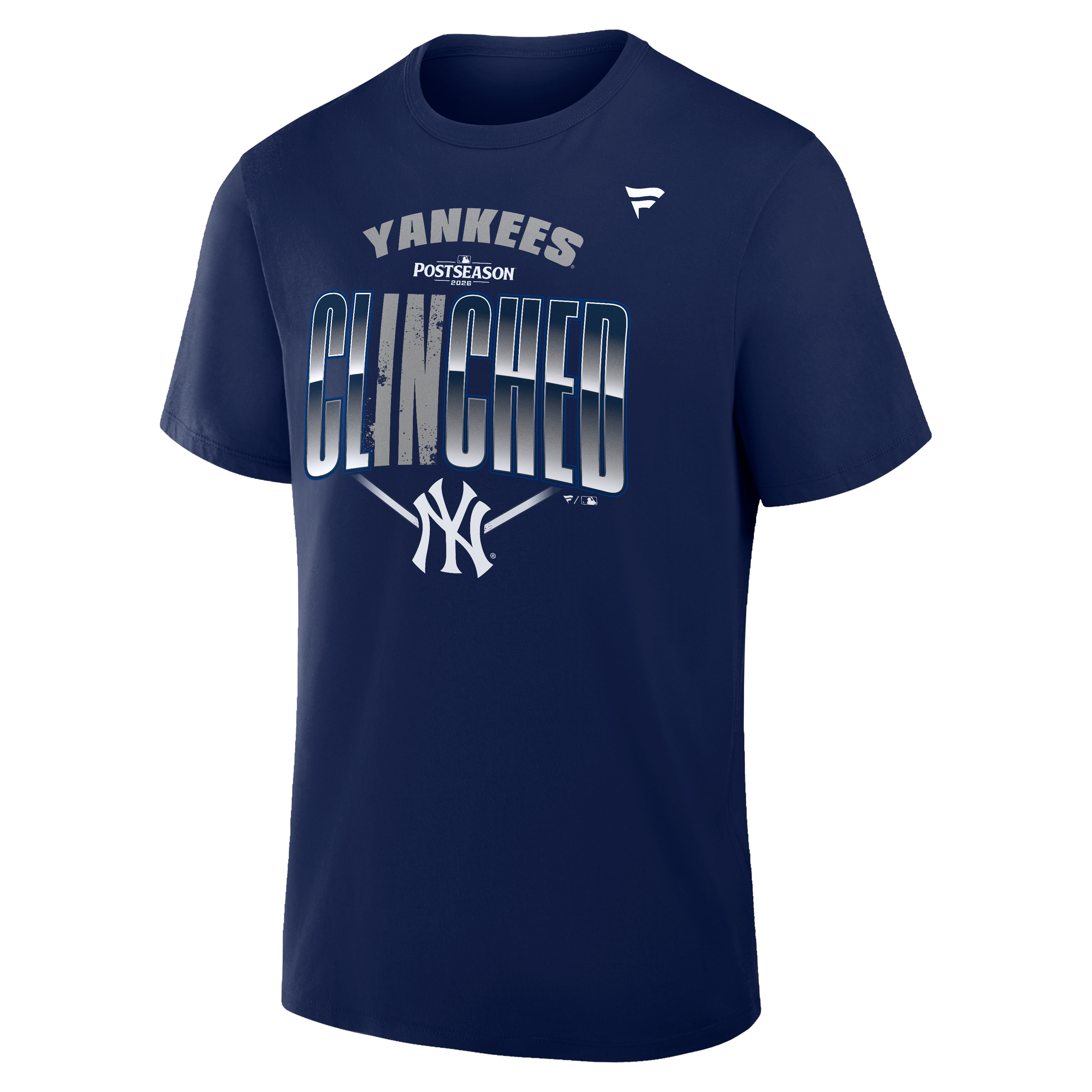T-shirt homme bleu marine des Yankees de New York, saison 2026 séries éliminatoires la MLB