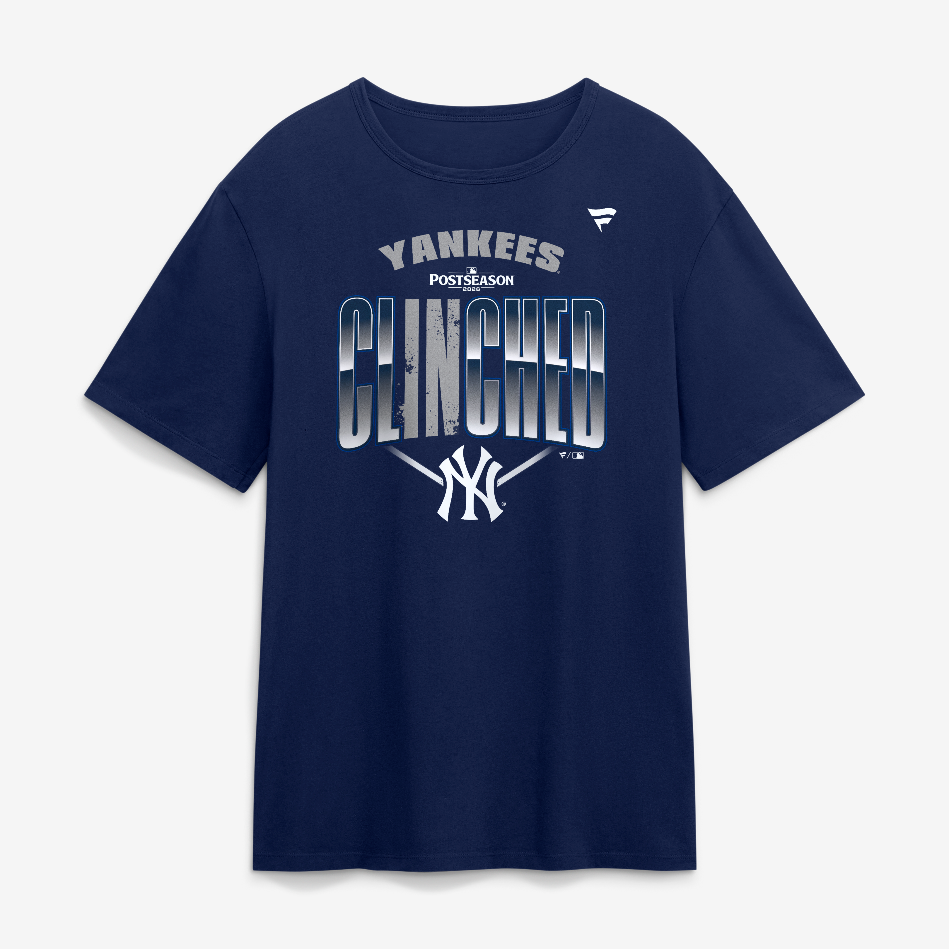 T-shirt homme bleu marine des Yankees de New York, saison 2026 séries éliminatoires la MLB