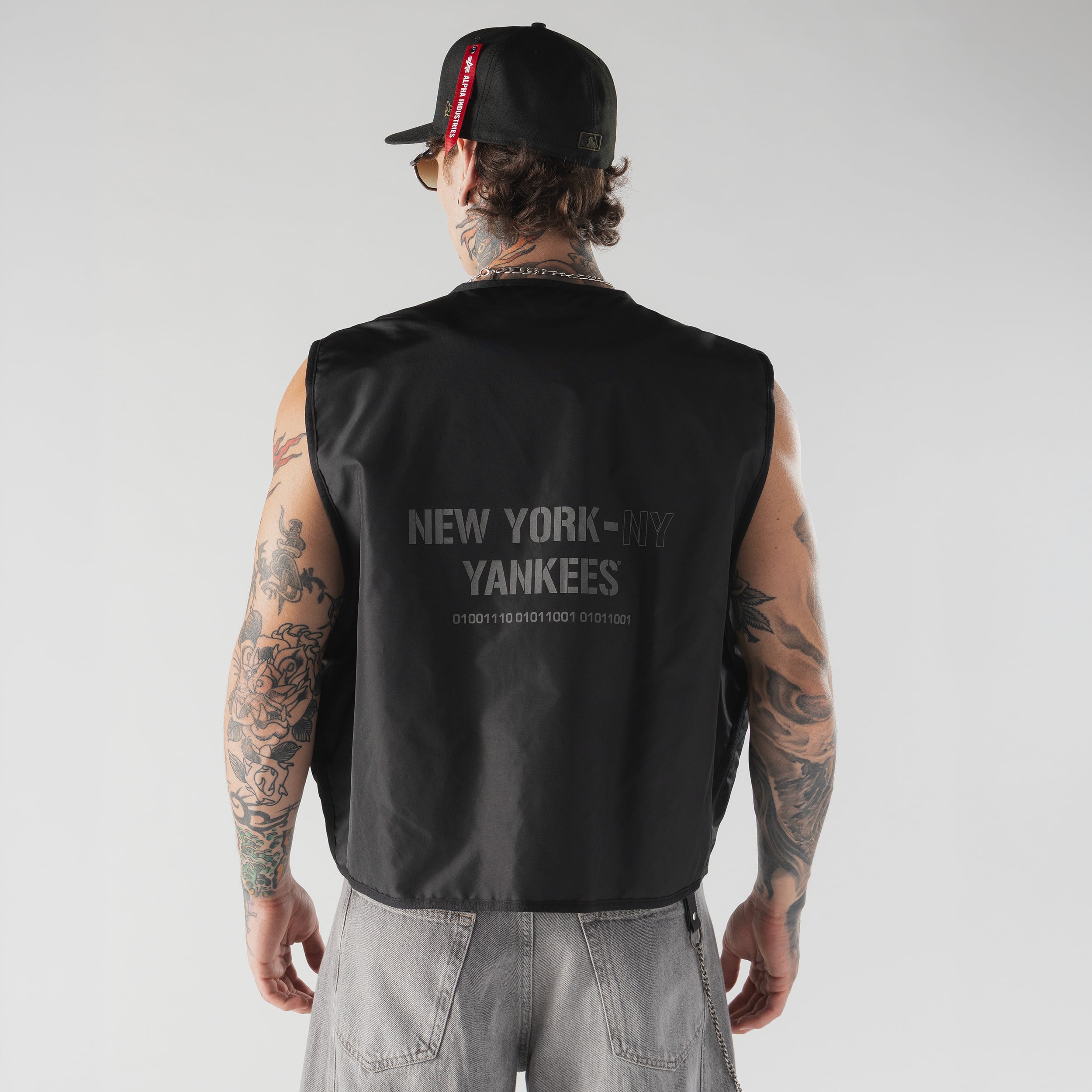 Veste bomber et gilet zippés 3 en 1 MA-1 New Era noirs pour homme, York Yankees