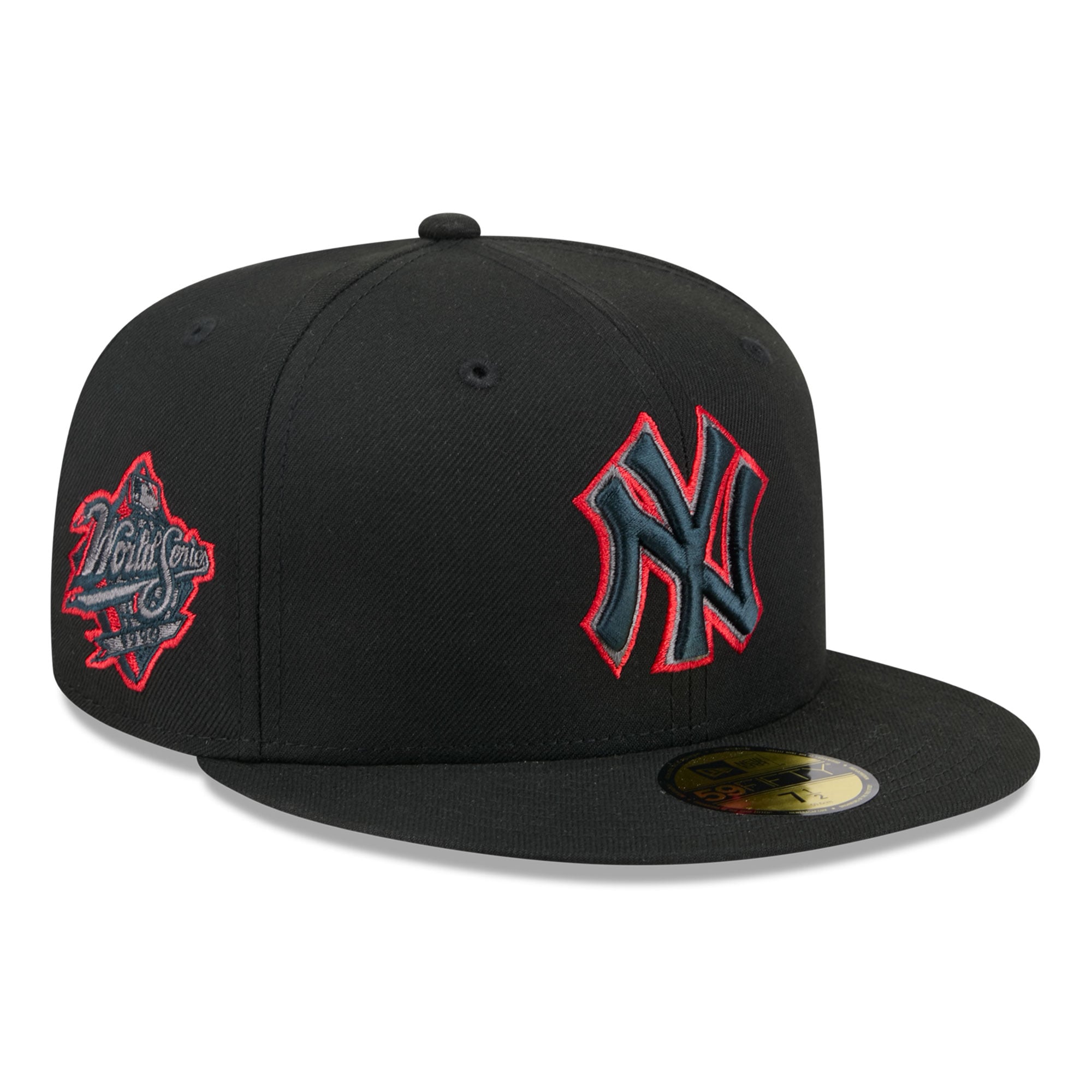 Casquette ajustée New Era 59FIFTY pour homme, noire, York Yankees, color pop
