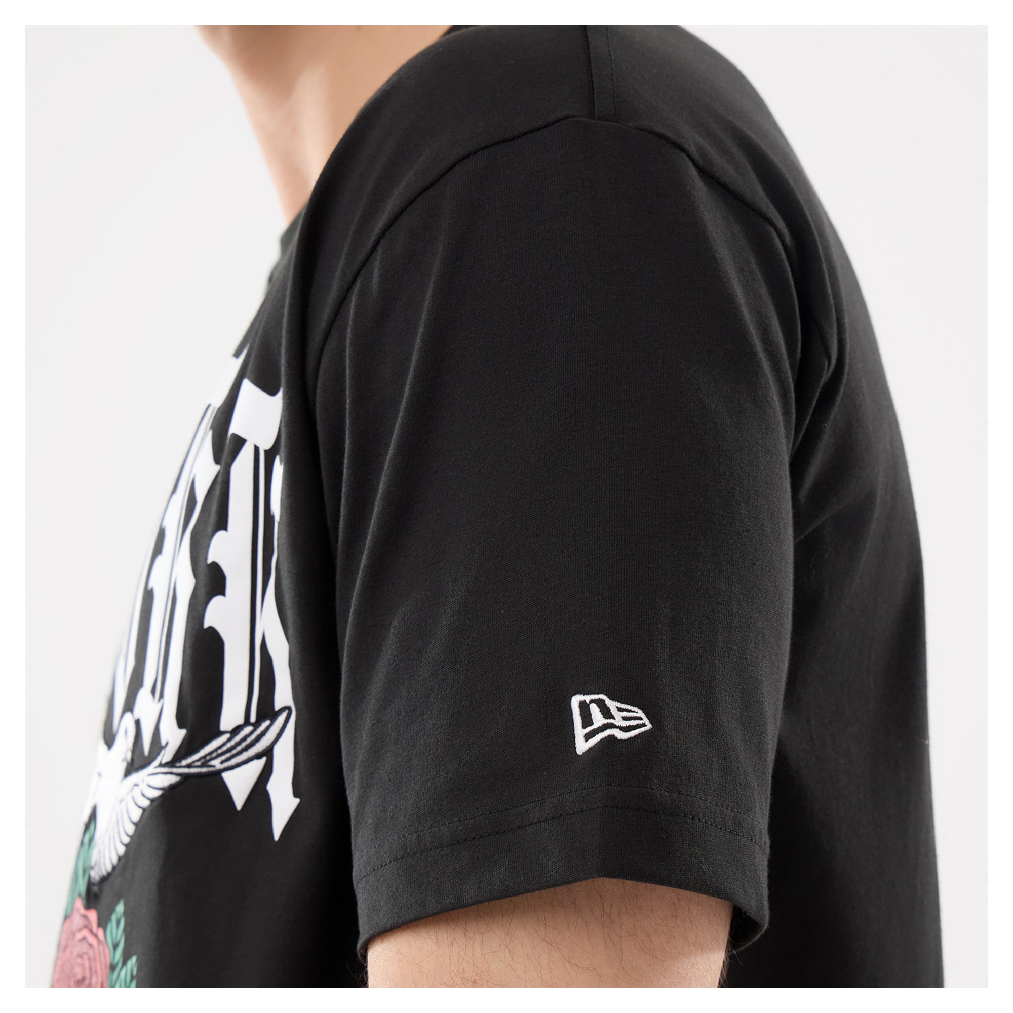 T-shirt New Era noir pour homme, style York Yankees, « Blessed Aesthetic »