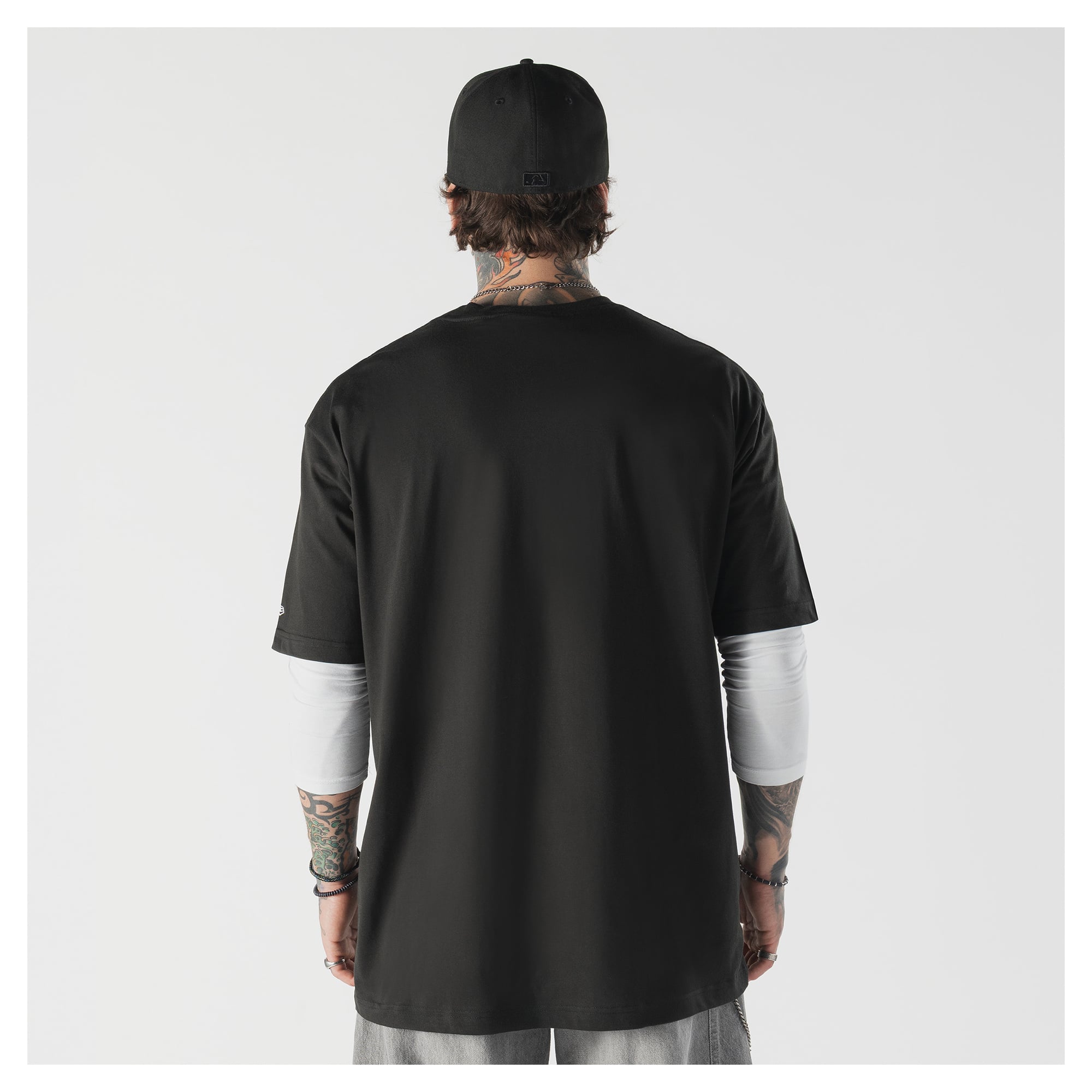 T-shirt New Era noir pour homme, motif peinture en aérosol York Yankees Lifestyle Glow