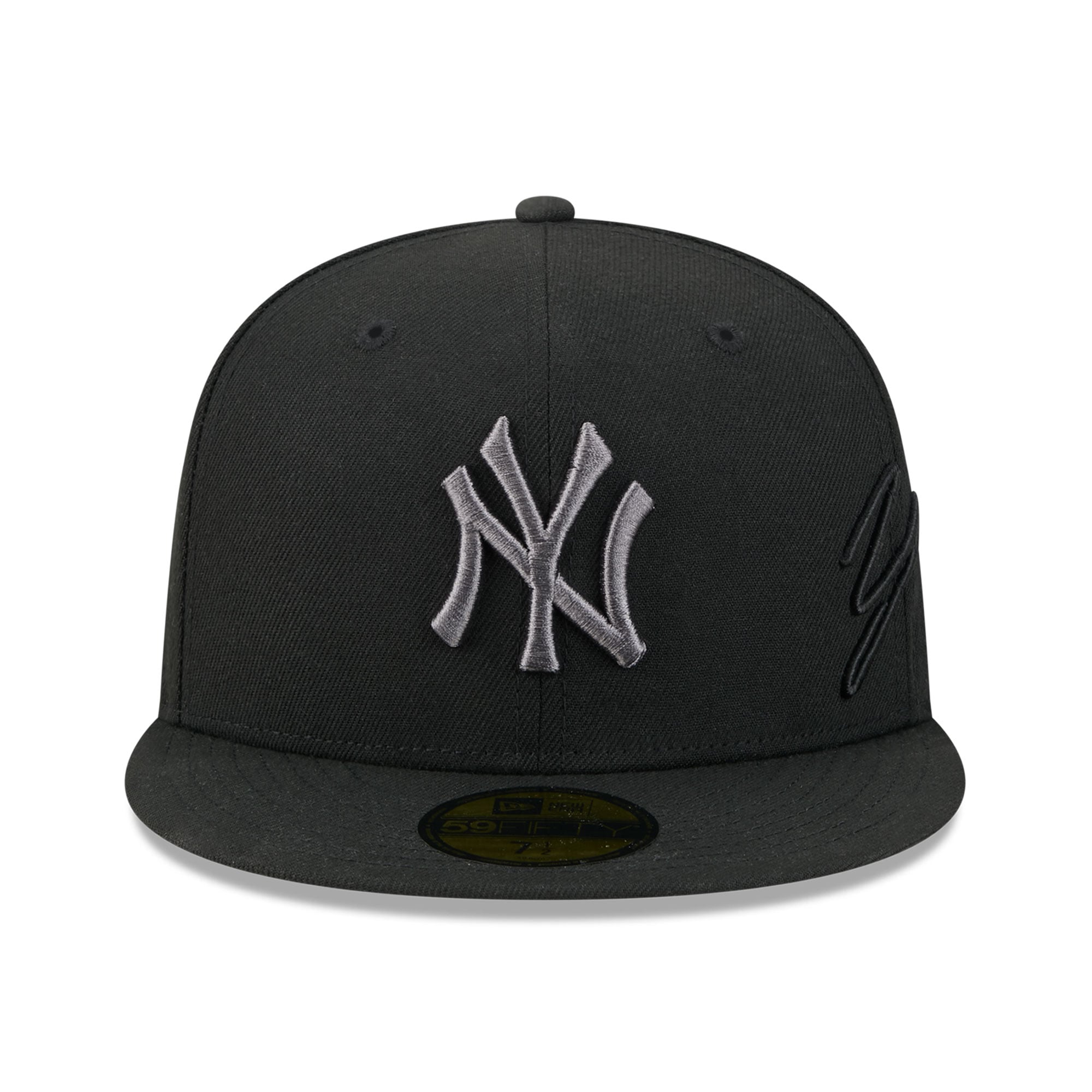 Men's New Era Black York Yankees Side Script 59FIFTY Fitted Hat