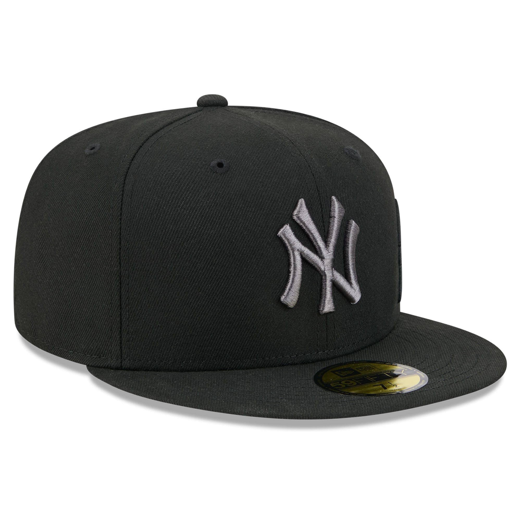 Men's New Era Black York Yankees Side Script 59FIFTY Fitted Hat