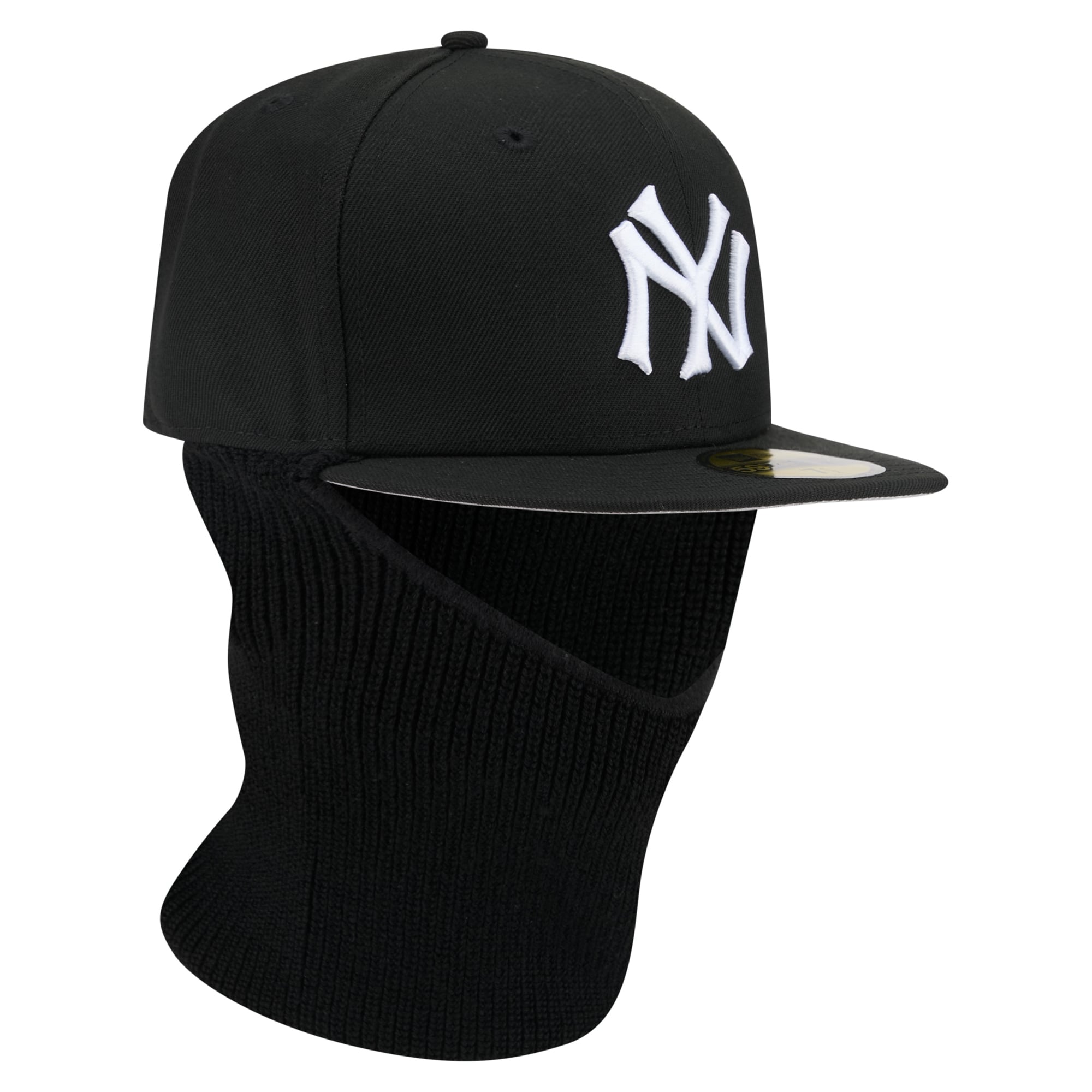 Casquette ajustée New Era noire pour homme, modèle 59FIFTY, motif cagoule des Yankees de York