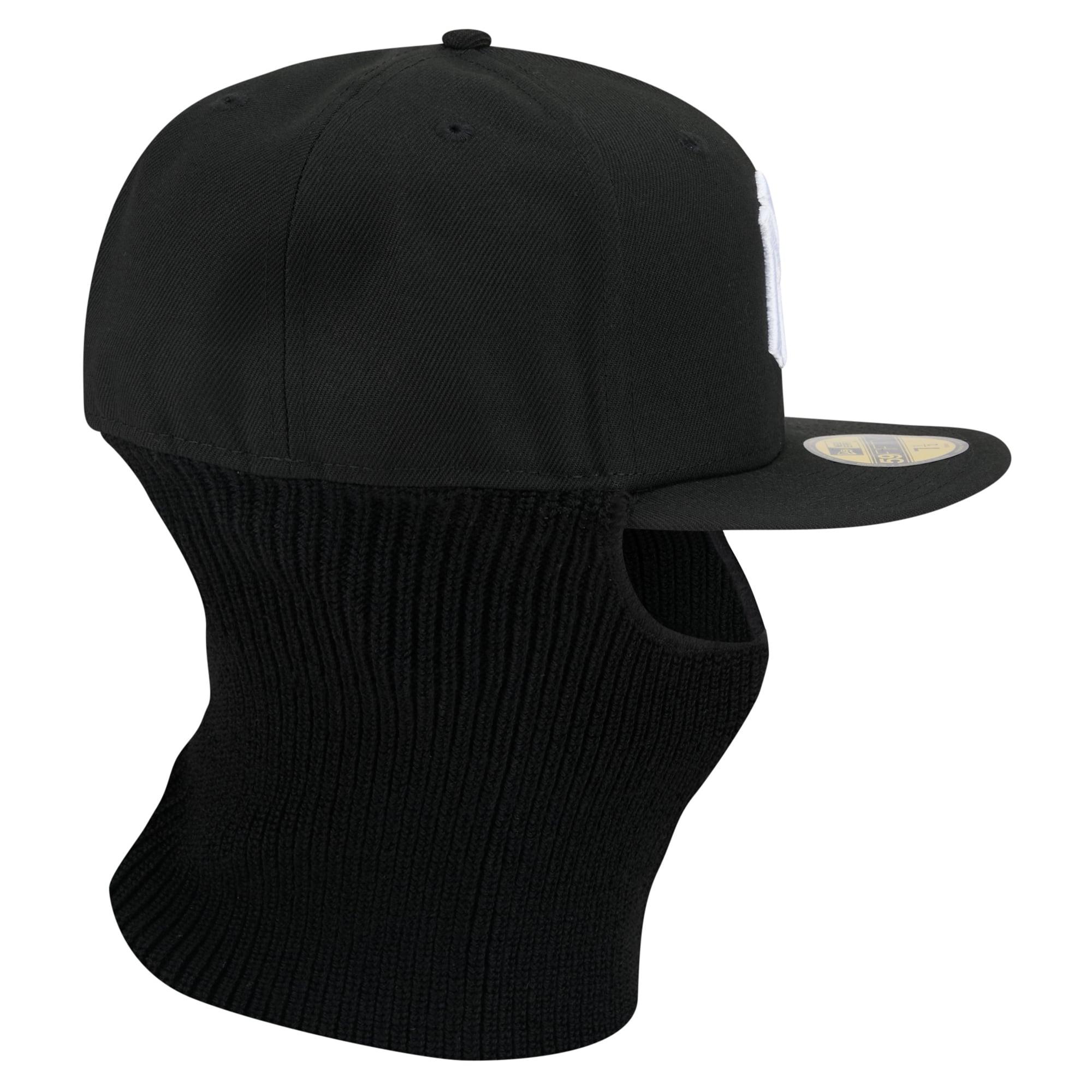 Casquette ajustée New Era noire pour homme, modèle 59FIFTY, motif cagoule des Yankees de York