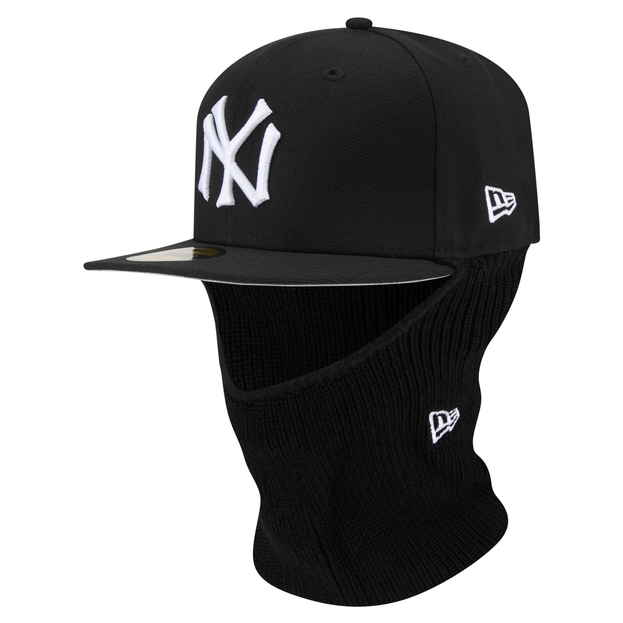 Casquette ajustée New Era noire pour homme, modèle 59FIFTY, motif cagoule des Yankees de York