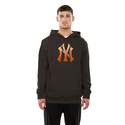  New York Yankees New Era Gradient Monogram Pullover Hoodie - Brown