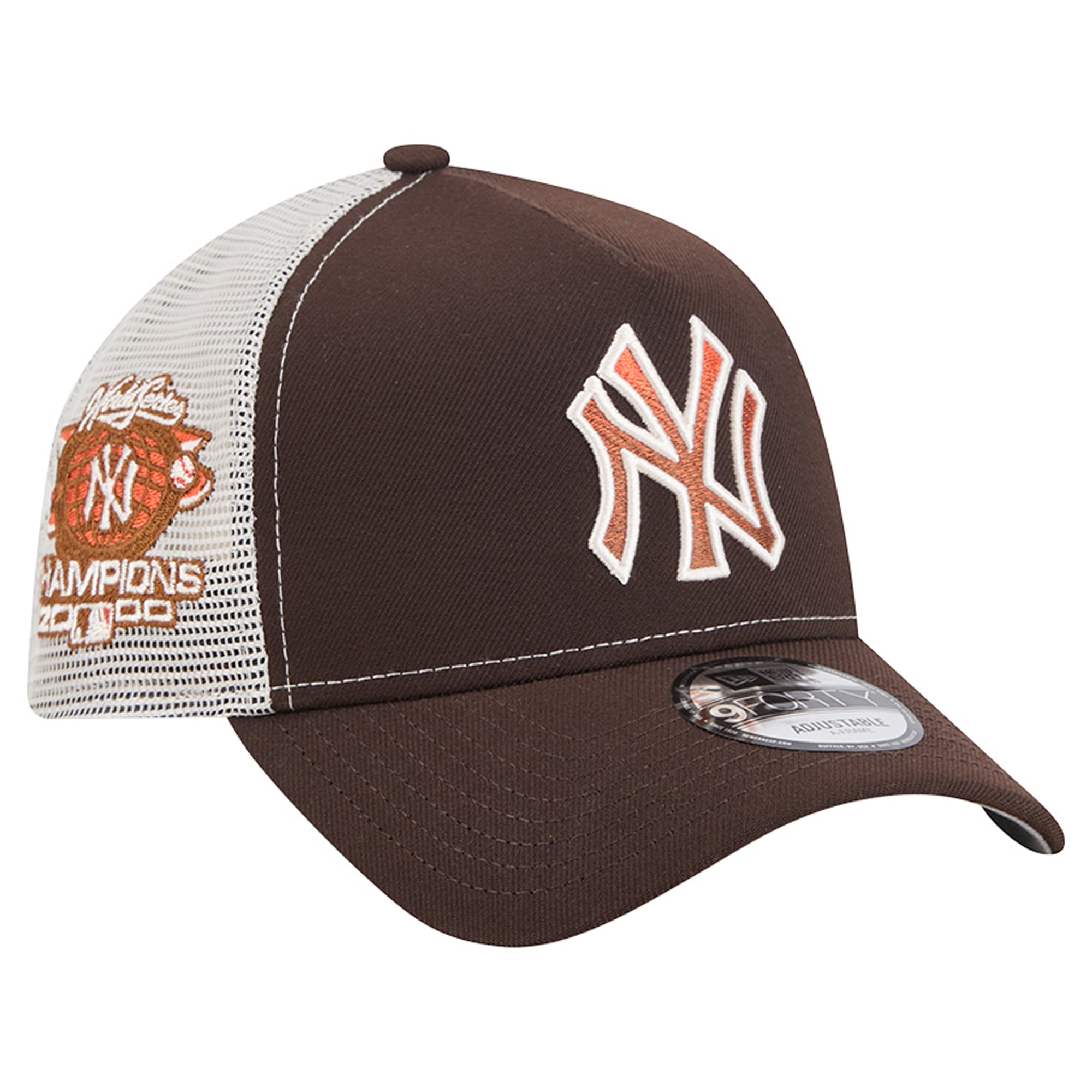 Casquette trucker ajustable New Era 9FORTY marron New York Yankees Pumpkin Spice pour homme