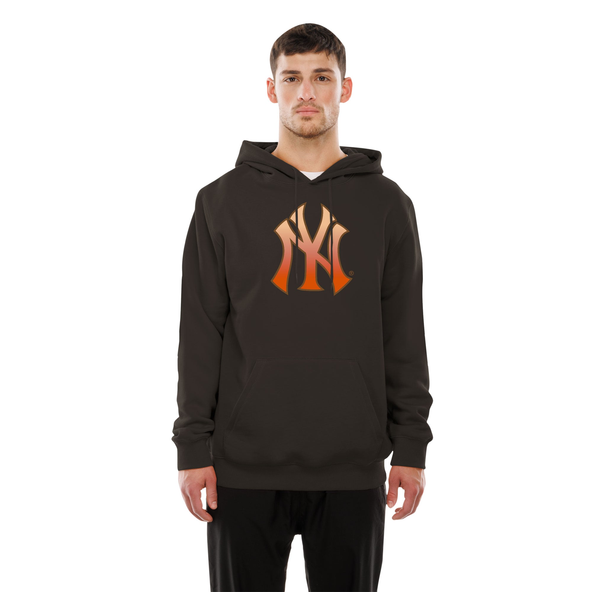 Sweat à capuche New Era marron pour homme, motif citrouille épicée des Yankees de York