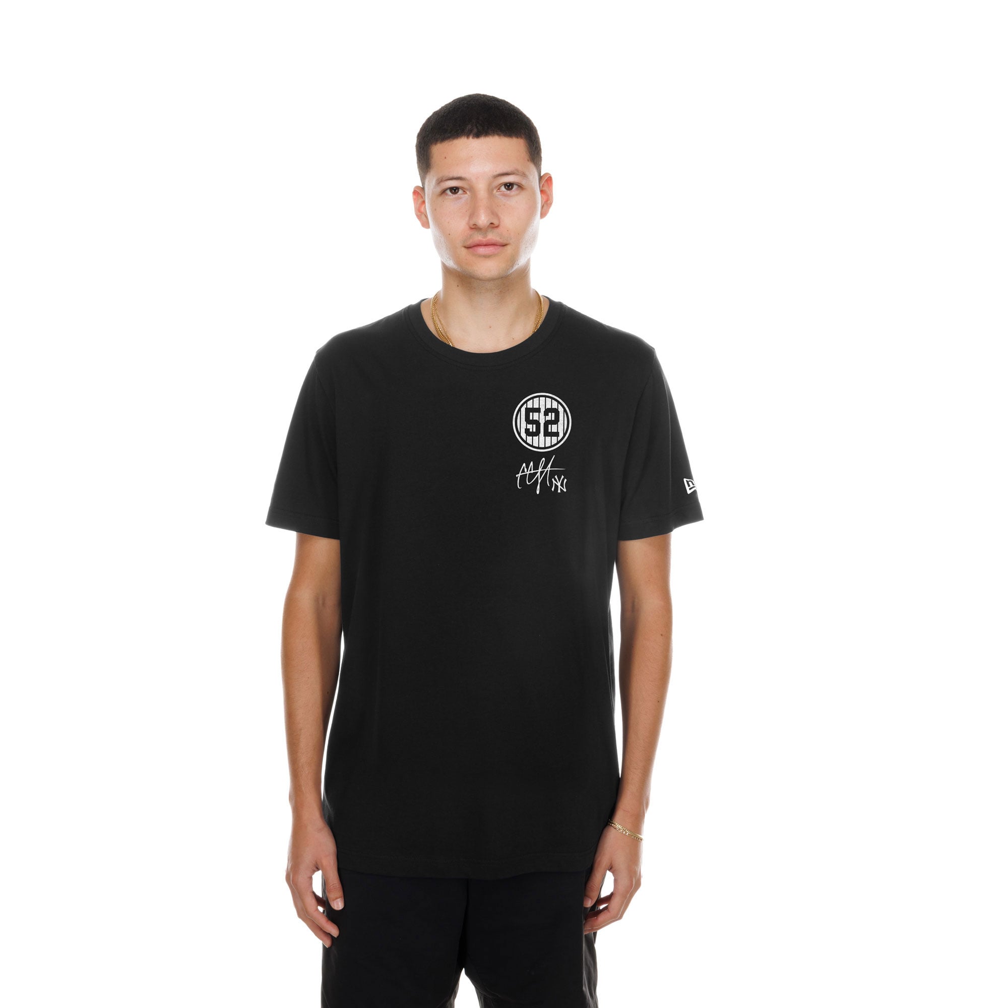 T-shirt graphique New Era CC Sabathia noir pour homme, champion des World Series Yankees de York