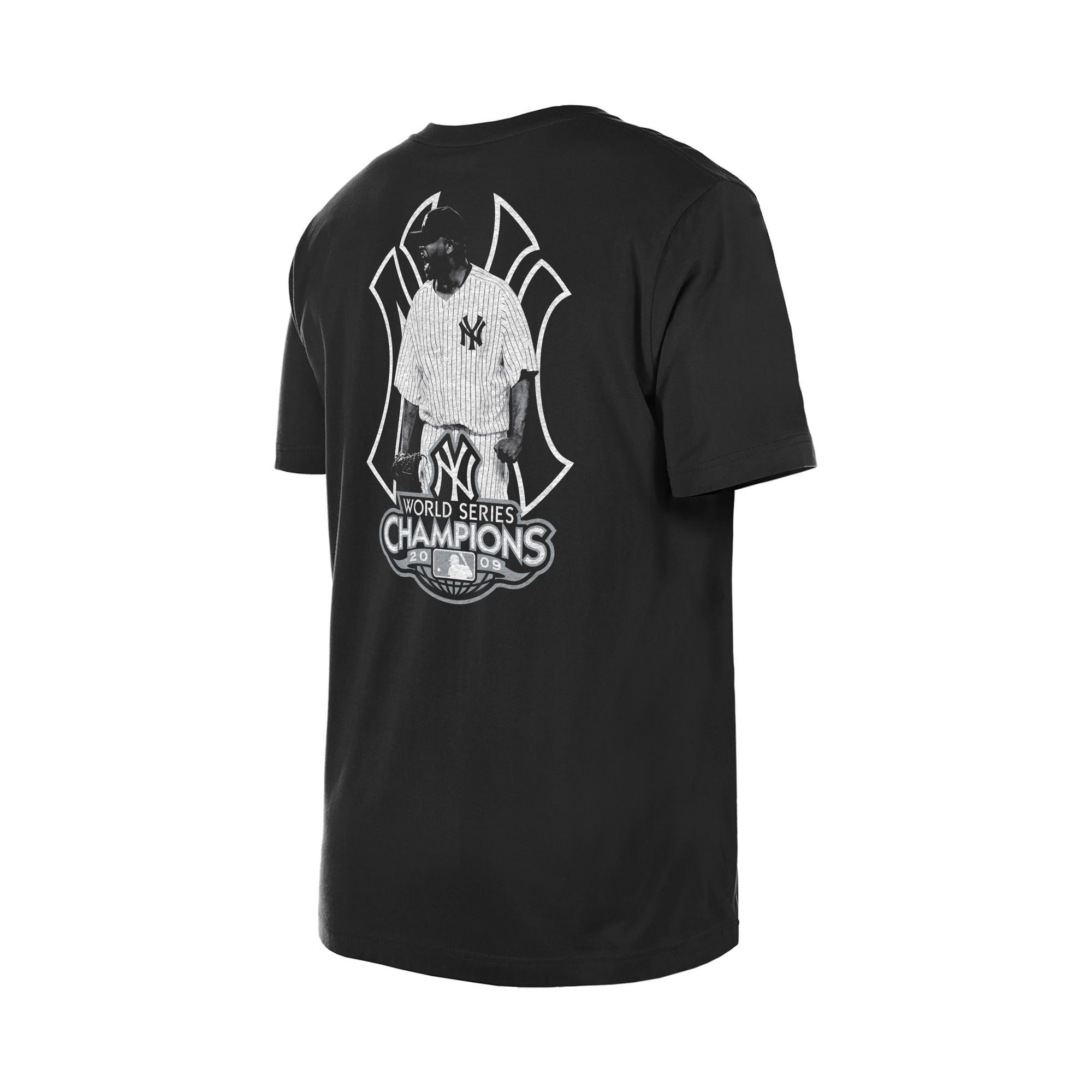 T-shirt graphique New Era CC Sabathia noir pour homme, champion des World Series Yankees de York