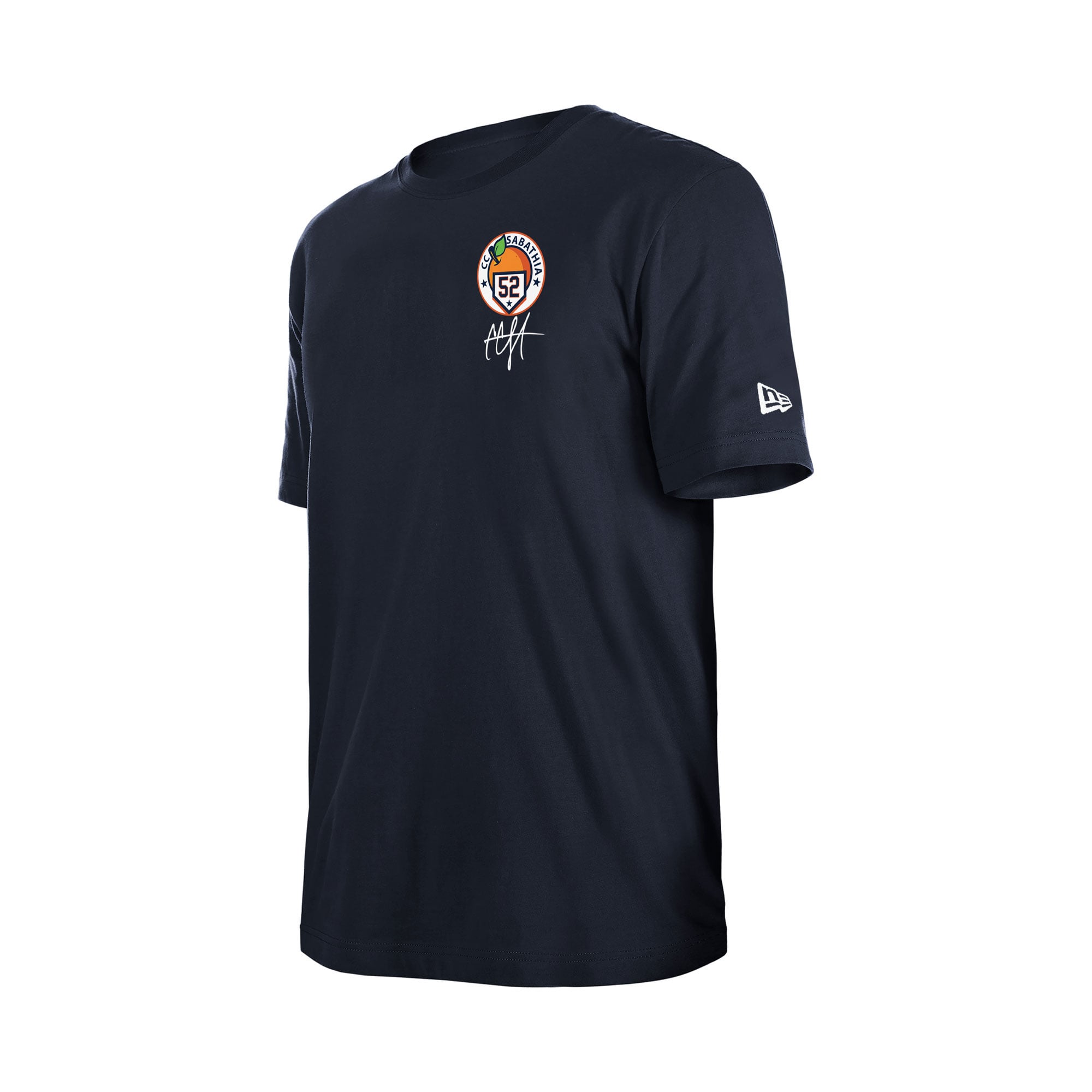 T-shirt graphique New Era CC Sabathia bleu marine des Yankees de York, lanceur pamplemousse