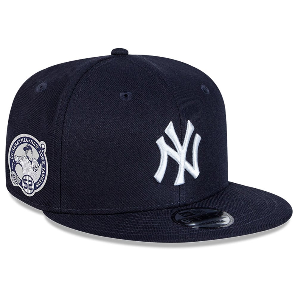 Casquette snapback New Era CC Sabathia bleu marine New York Yankees 9FIFTY pour homme