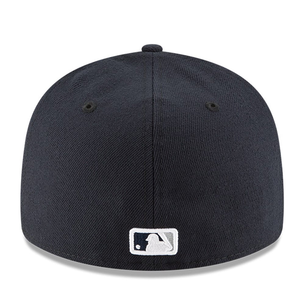Casquette ajustée New Era CC Sabathia bleu marine York Yankees, modèle 59FIFTY à profil bas, Sabathia, numéro retiré.