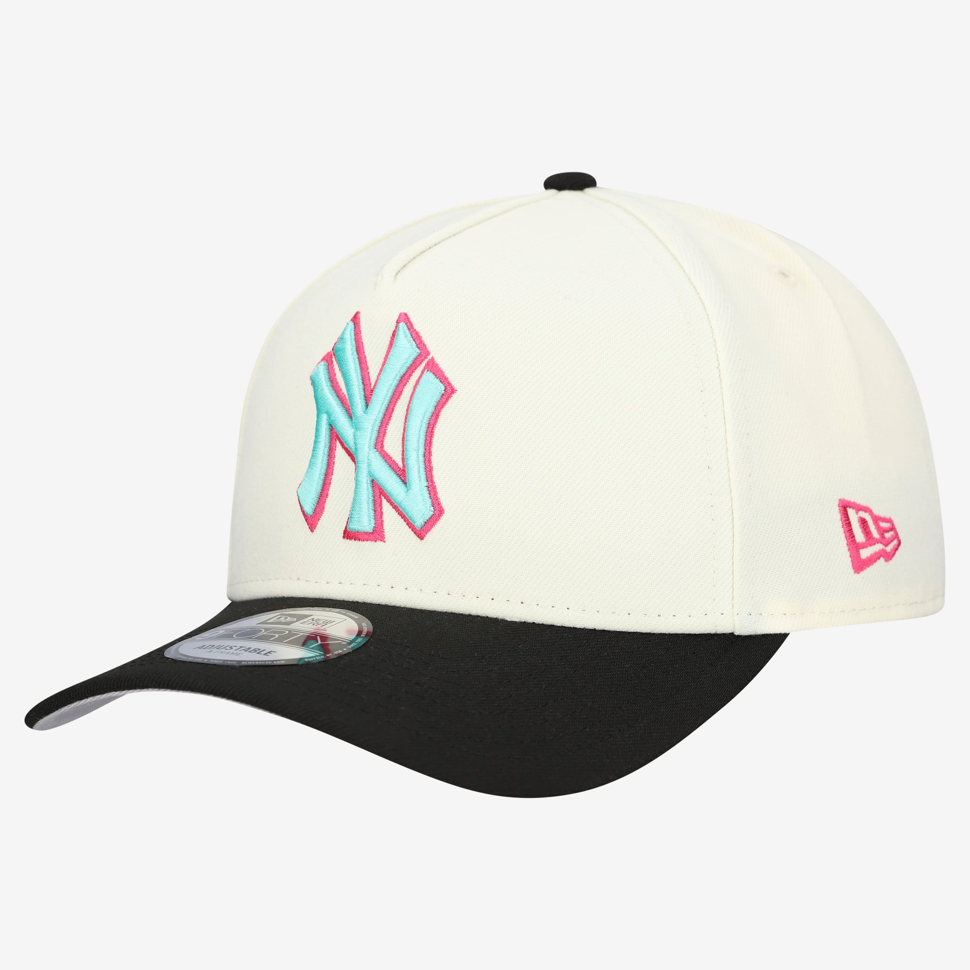 Men's New Era Cream New York Yankees Stadium Chrome 9FORTY A-Frame Adjustable Hat