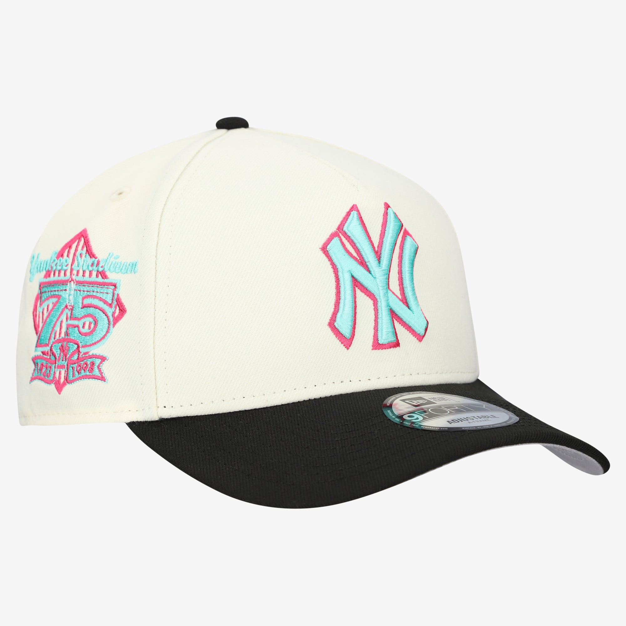 Men's New Era Cream New York Yankees Stadium Chrome 9FORTY A-Frame Adjustable Hat