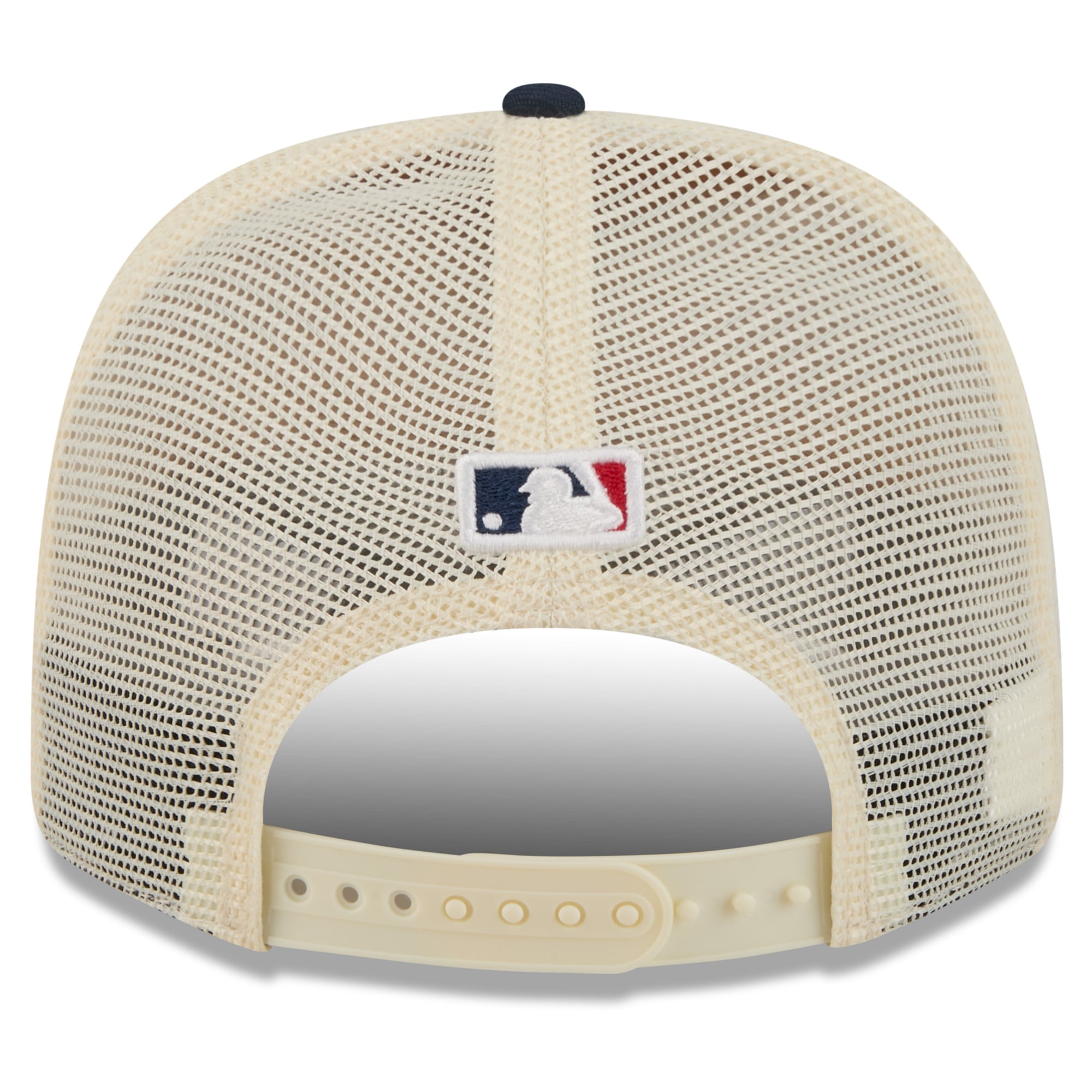 Men's New Era Cream/Navy New York Yankees USA 250 Fourth of July 9SEVENTY Adjustable Trucker Hat
