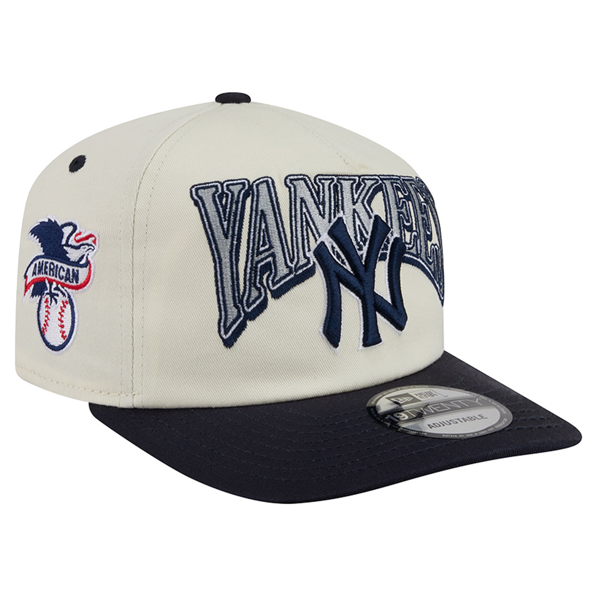 Casquette ajustable New Era crème/marine New York Yankees Vintage 19TWENTY pour homme