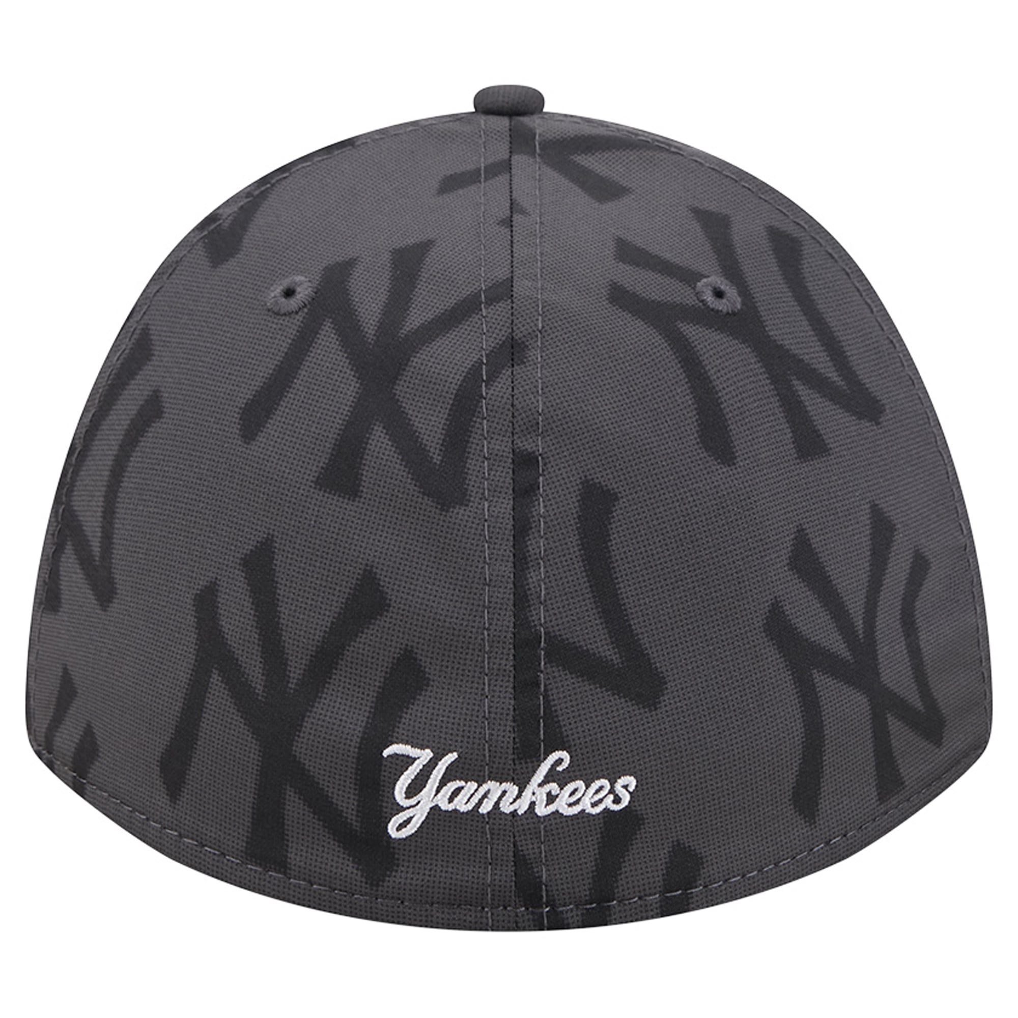 Men's New Era  Gray York Yankees Halftone 39THIRTY Flex Hat