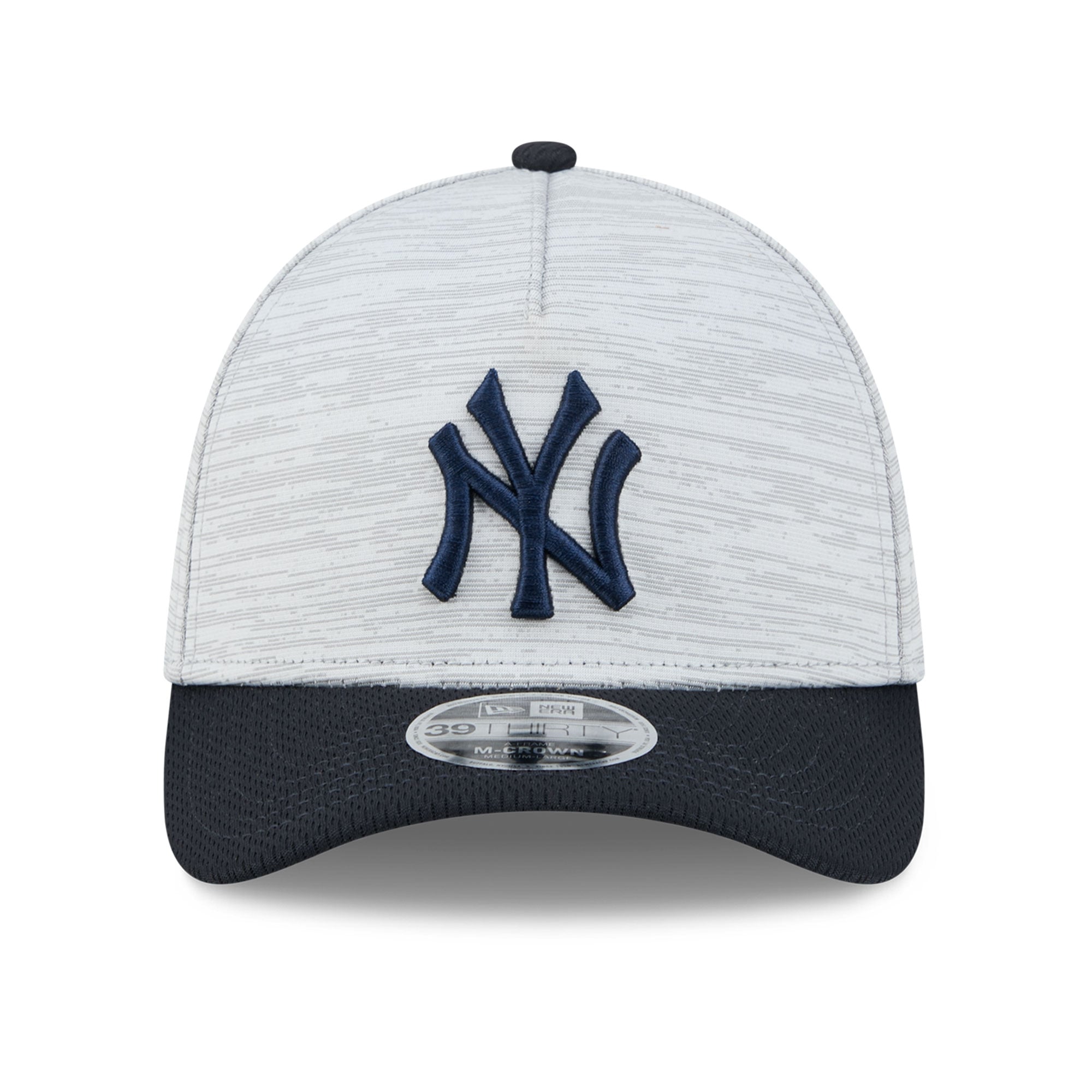 Men's New Era  Gray/Navy York Yankees Tech 39THIRTY A-Frame Flex Hat