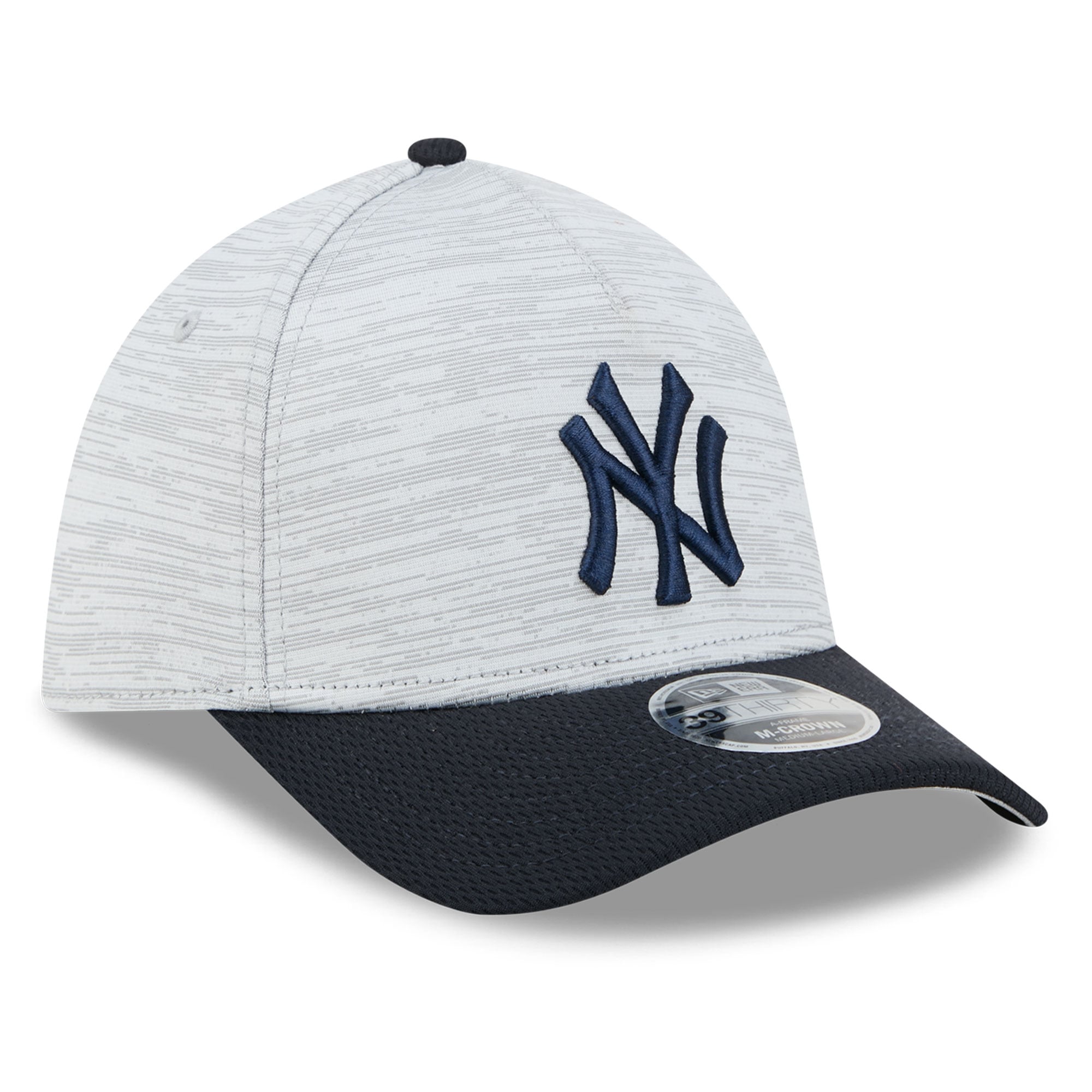 Men's New Era  Gray/Navy York Yankees Tech 39THIRTY A-Frame Flex Hat