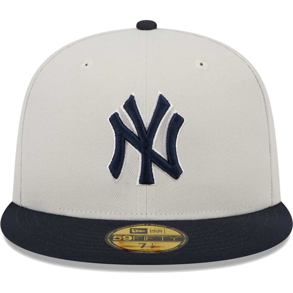 New York Yankees New Era World Class Back Patch 59FIFTY Fitted Hat - Gray/Navy