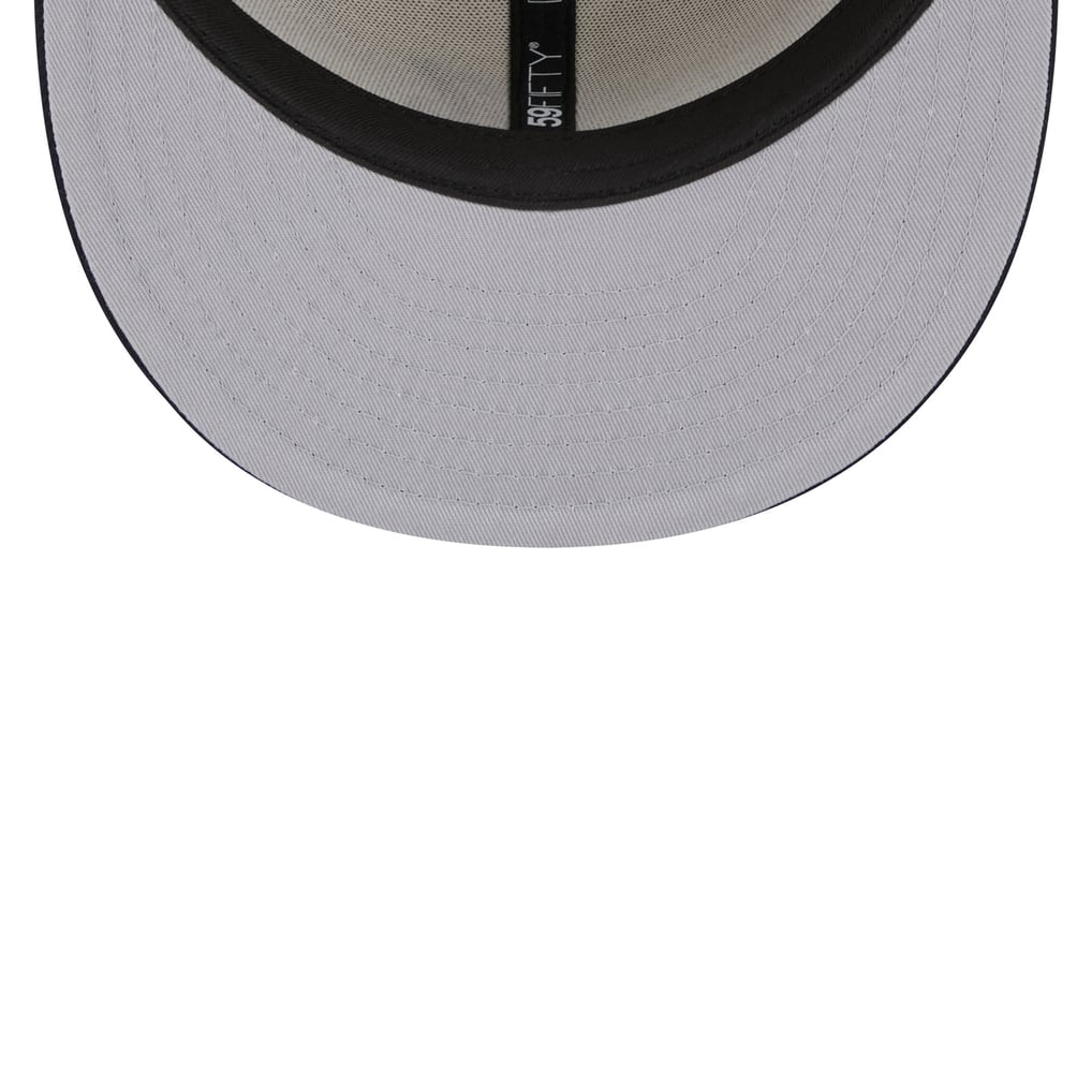 New York Yankees New Era World Class Back Patch 59FIFTY Fitted Hat - Gray/Navy