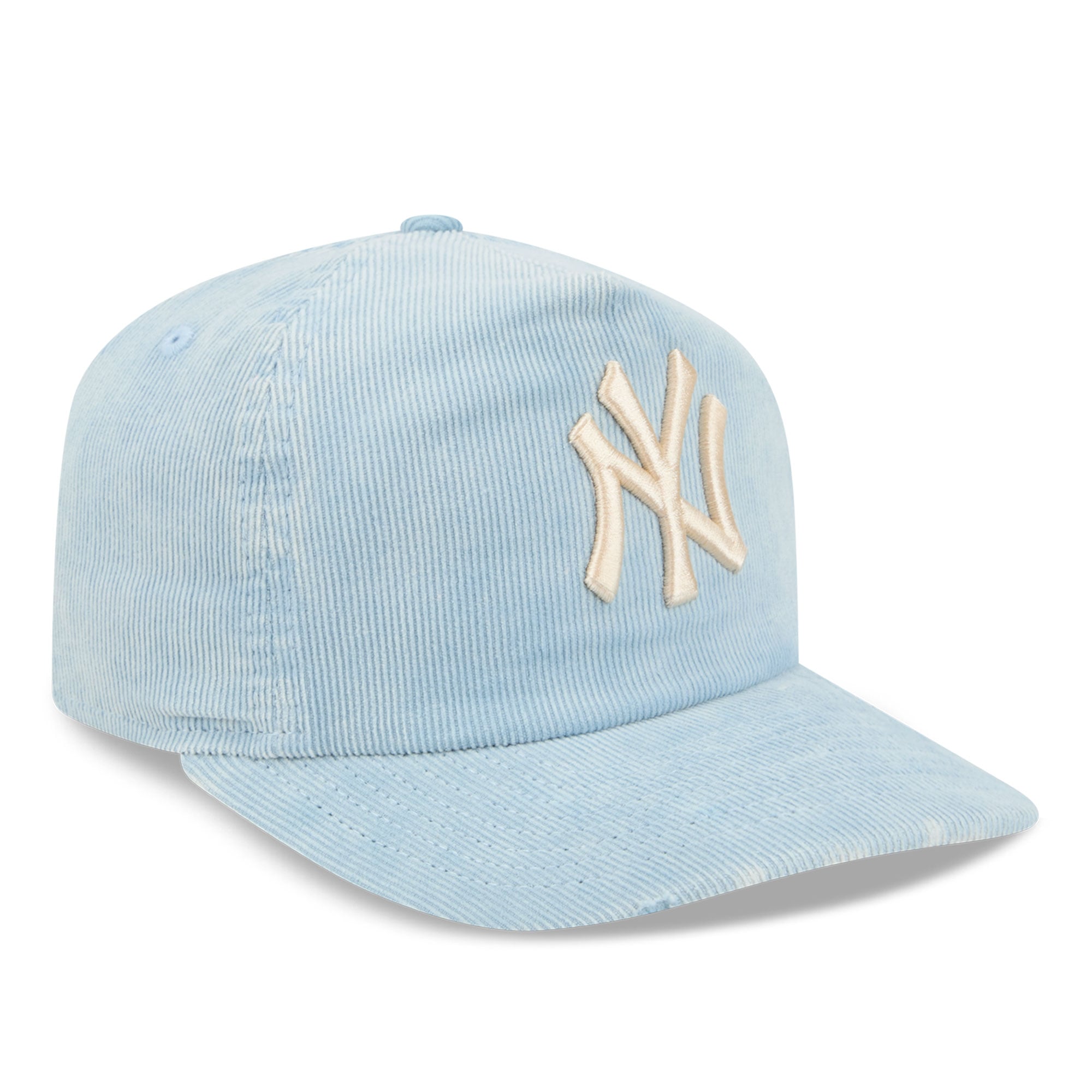Casquette ajustable New Era 19TWENTY en velours côtelé bleu clair pour homme, New Era New York Yankees