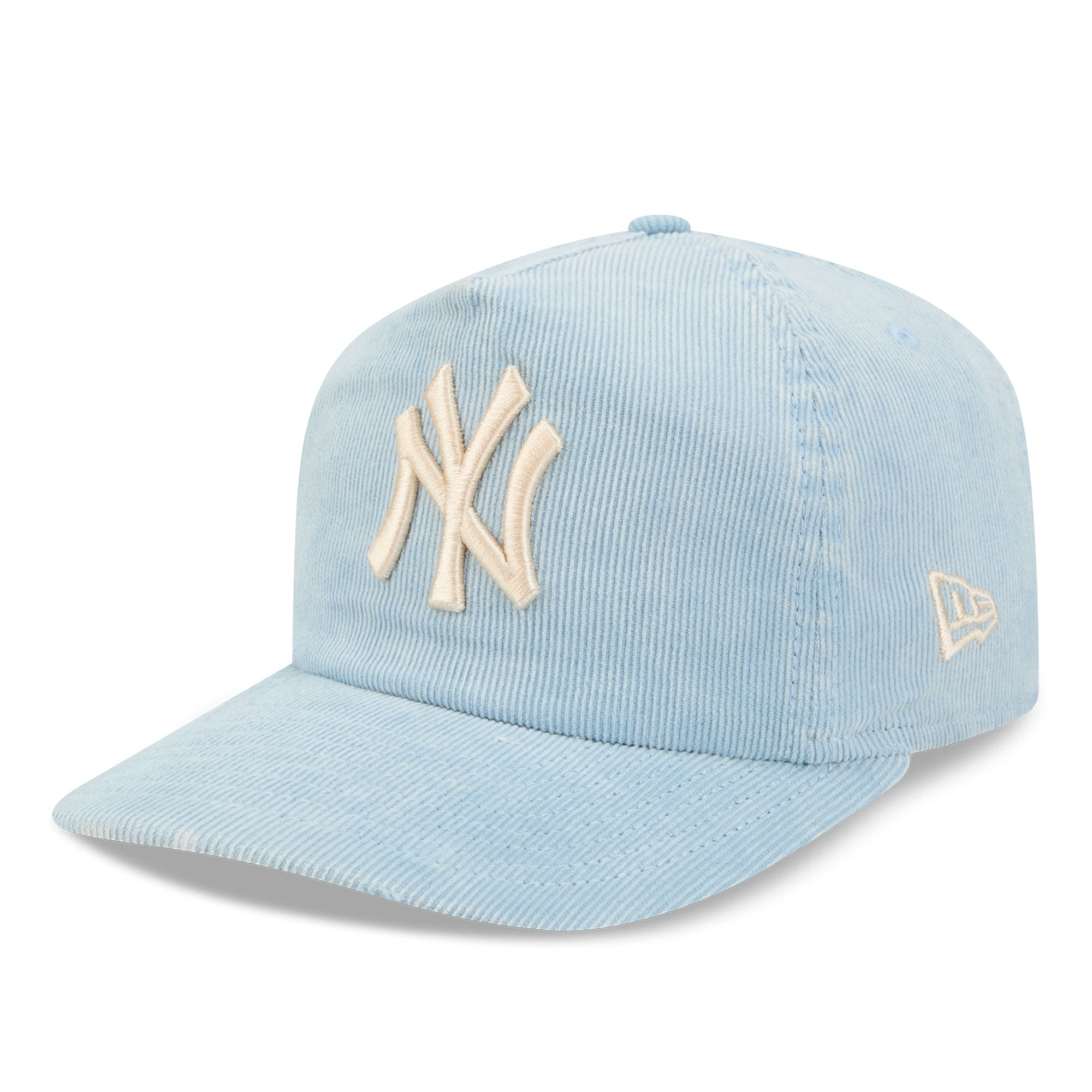 Casquette ajustable New Era 19TWENTY en velours côtelé bleu clair pour homme, New Era New York Yankees