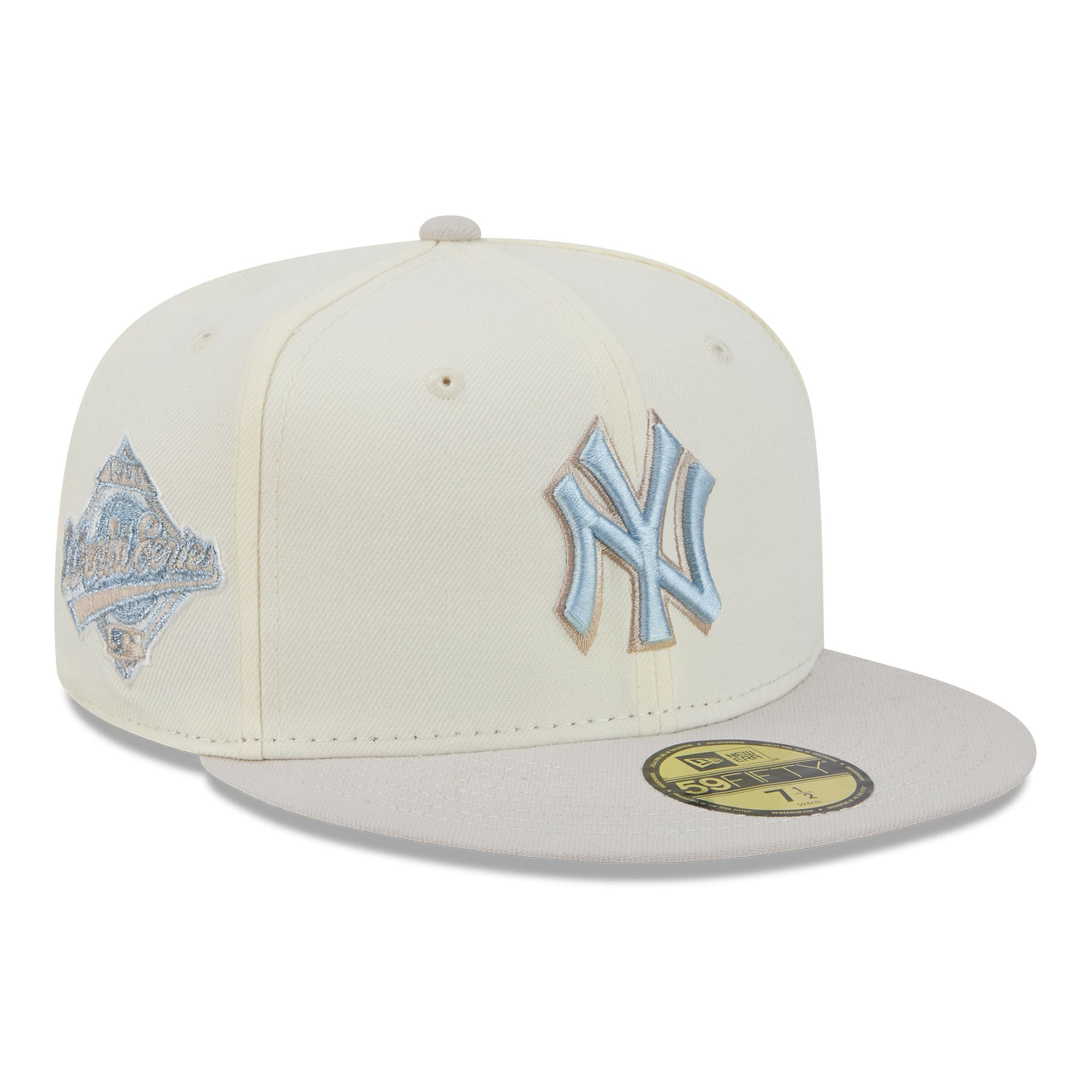 Men's New Era  Natural York Yankees Crisp Equinox World Series 59FIFTY Fitted Hat