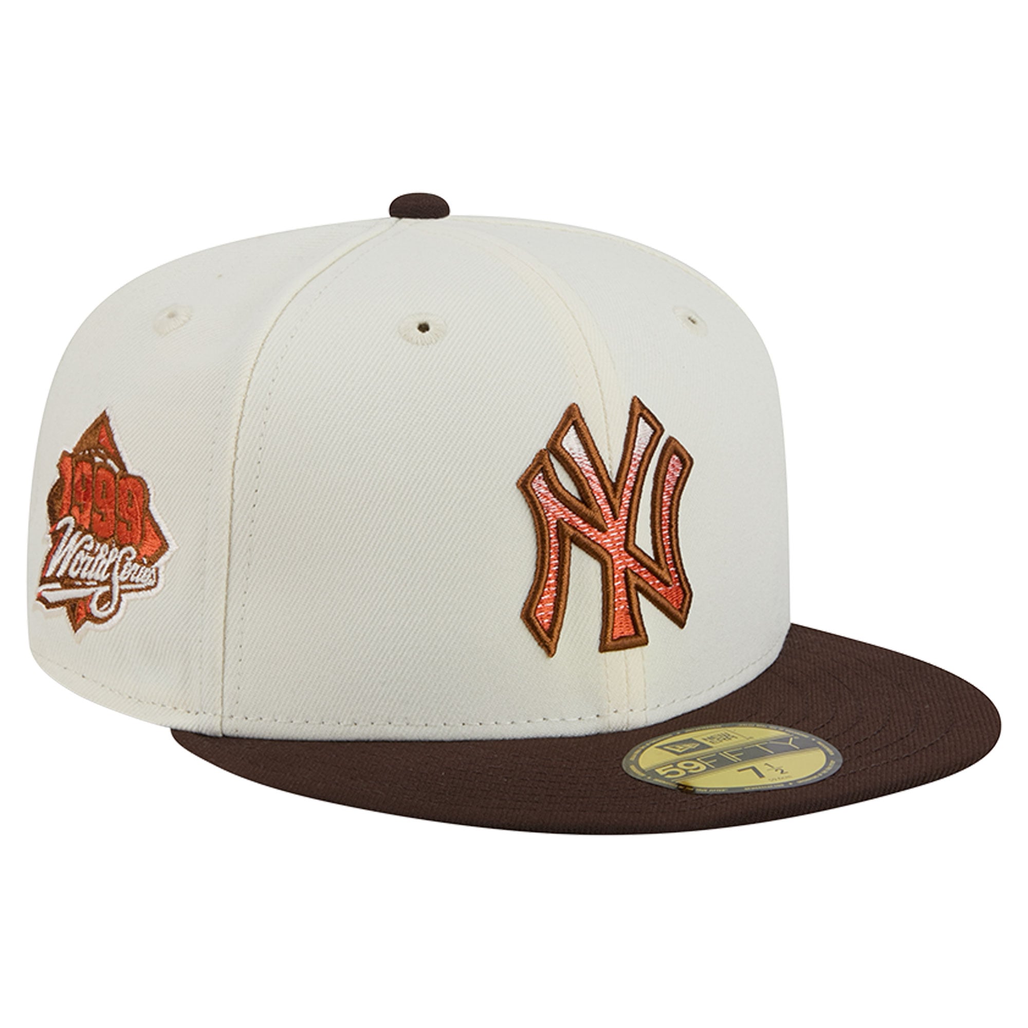 Men's New Era Natural/Brown York Yankees Pumpkin Spice 59FIFTY Fitted Hat