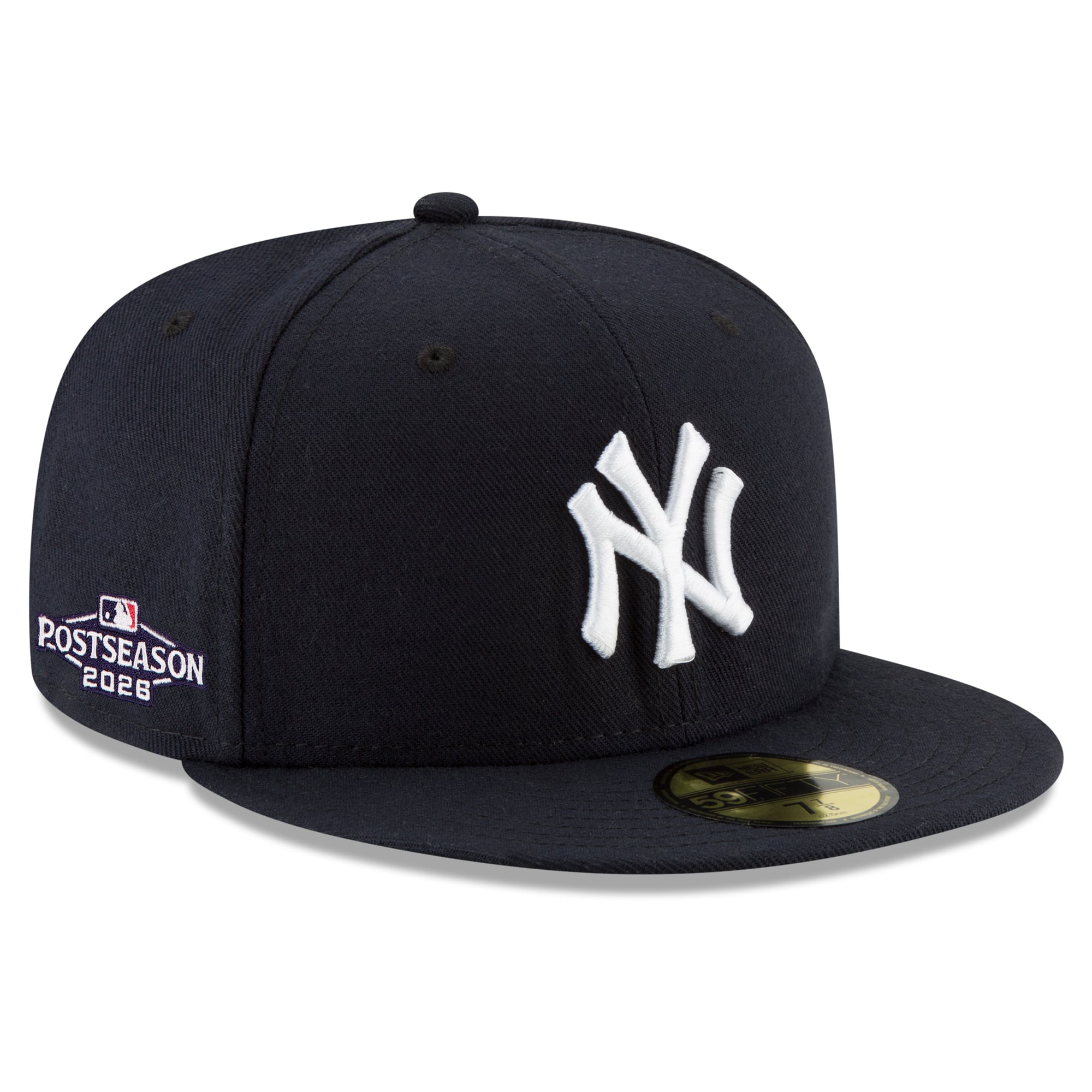 Casquette ajustée New Era 59FIFTY pour homme, bleu marine, York Yankees, écusson latéral des séries éliminatoires de la MLB 2026