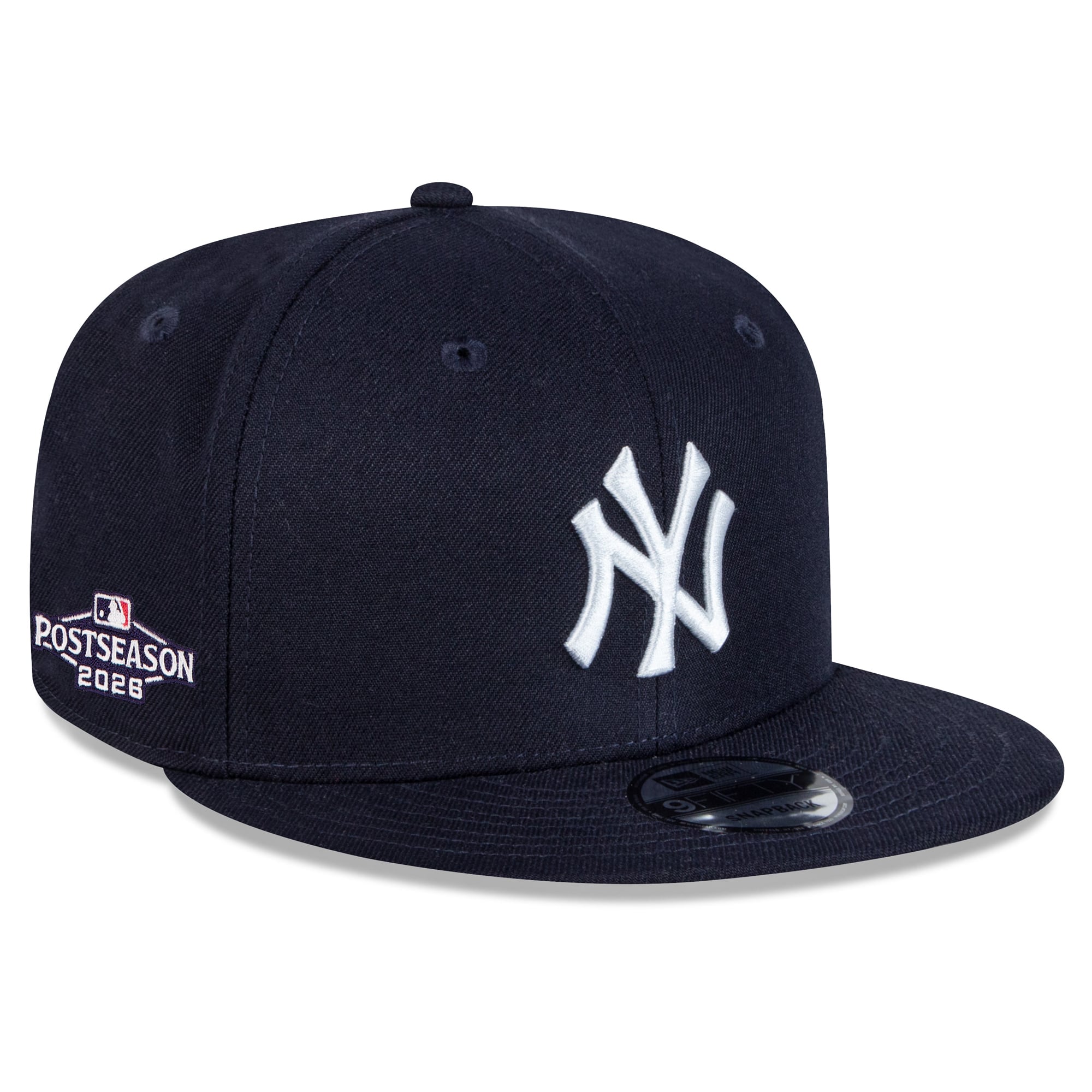 Casquette snapback New Era 9FIFTY pour homme, bleu marine, New York Yankees, écusson latéral des séries éliminatoires de la MLB 2026