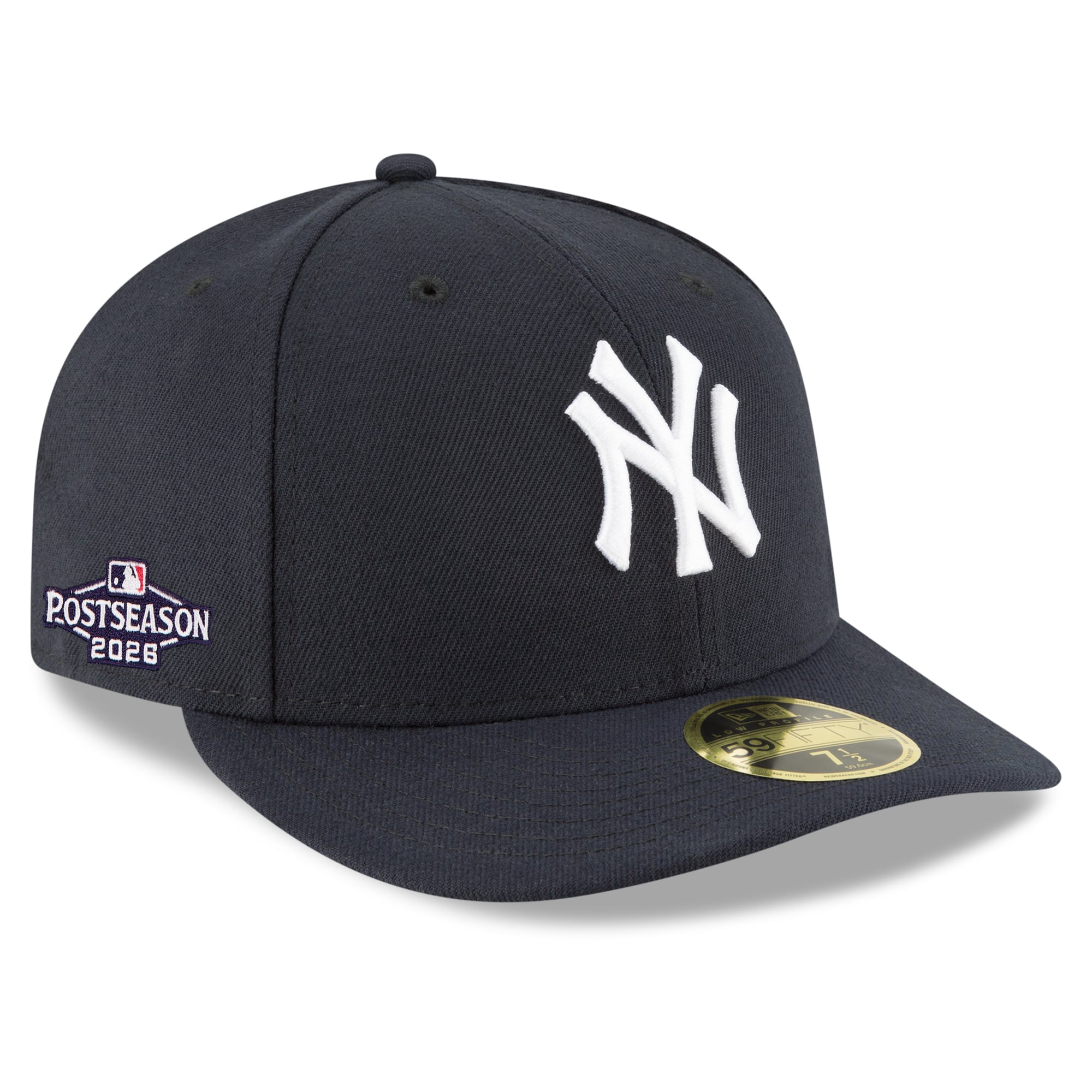Casquette ajustée New Era 59FIFTY pour homme, bleu marine, York Yankees, écusson latéral des séries éliminatoires de la MLB 2026
