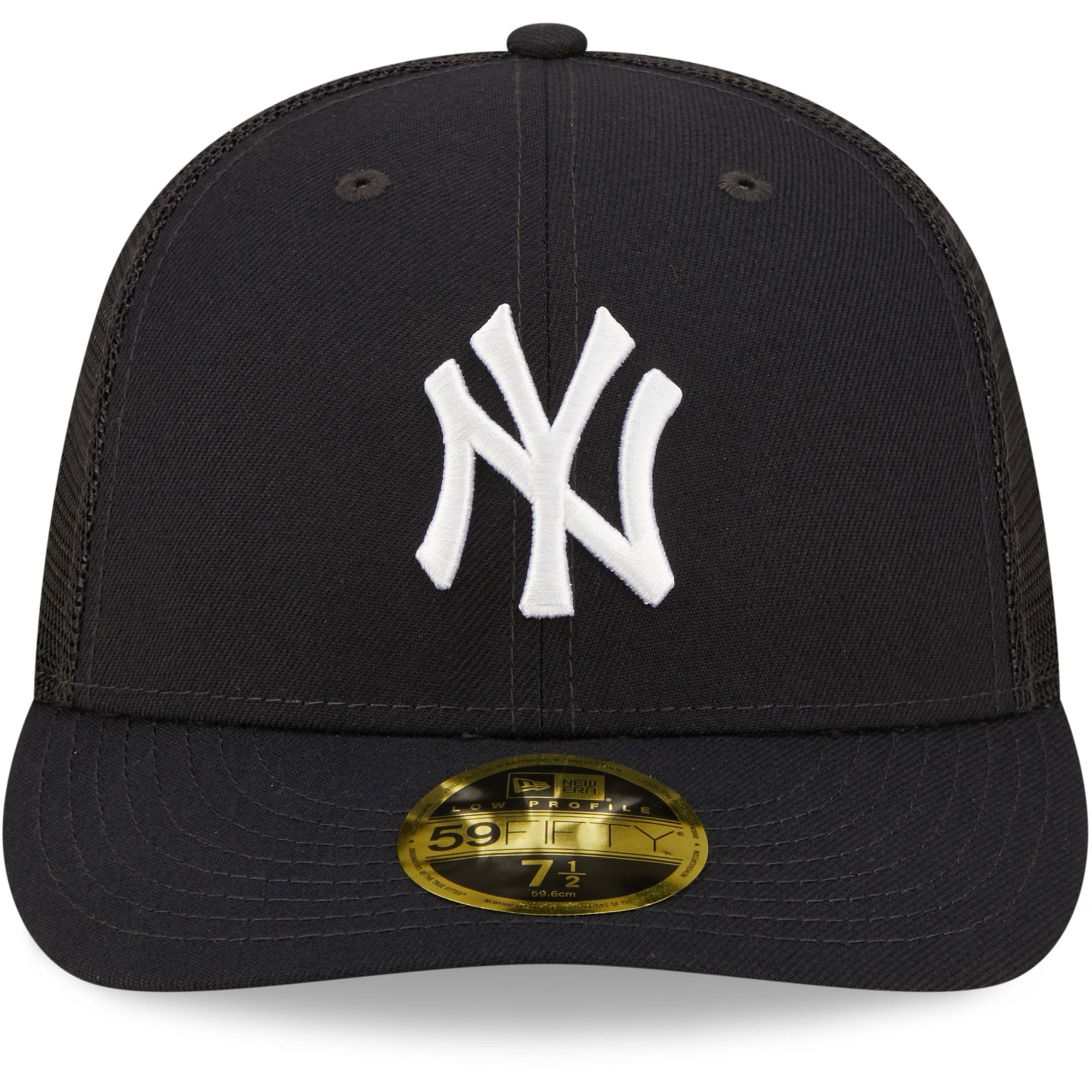 Casquette ajustée New Era 59FIFTY pour homme, bleu marine, collection Authentic York Yankees, dos en maille, profil bas