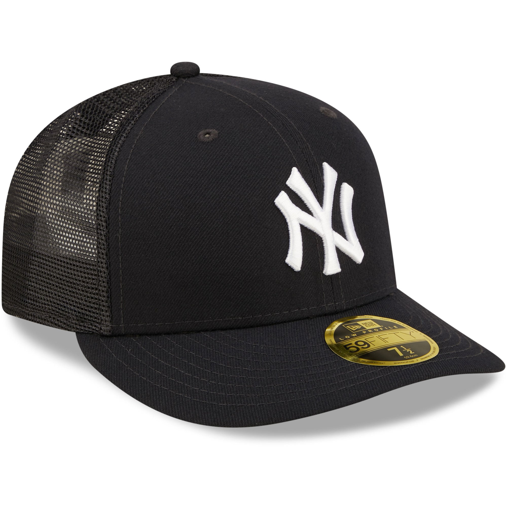 Casquette ajustée New Era 59FIFTY pour homme, bleu marine, collection Authentic York Yankees, dos en maille, profil bas