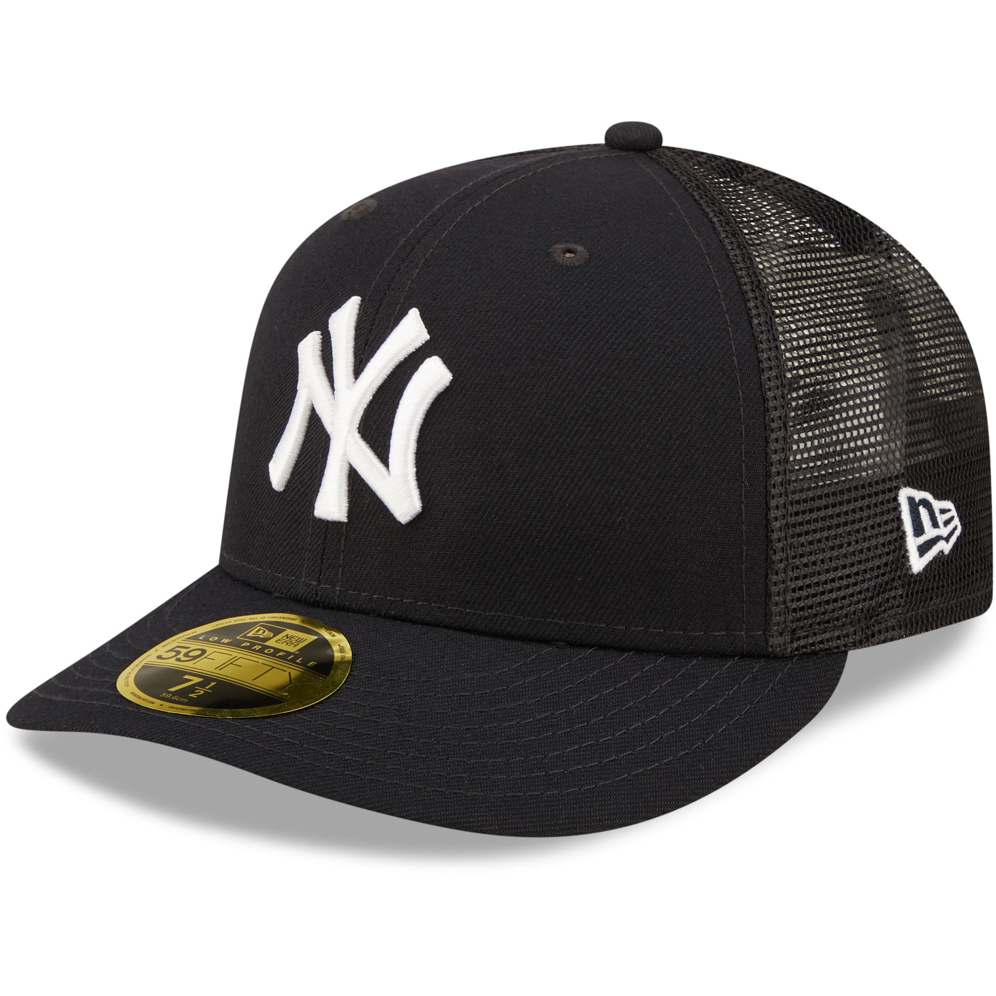 Casquette ajustée New Era 59FIFTY pour homme, bleu marine, collection Authentic York Yankees, dos en maille, profil bas