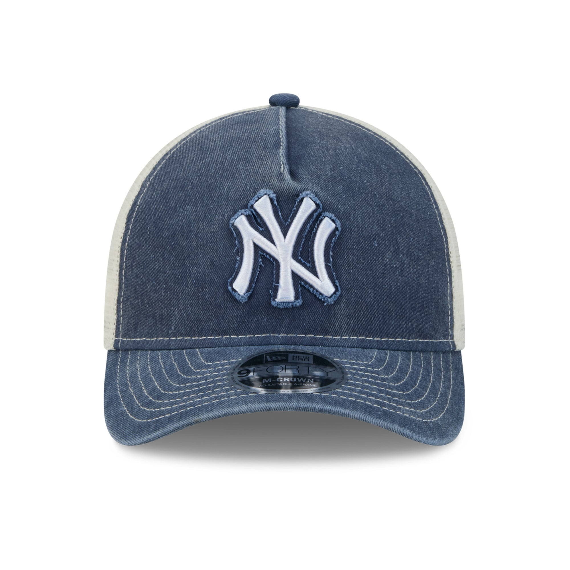 Casquette trucker ajustable New Era bleu marine New York Yankees 9FORTY pour homme