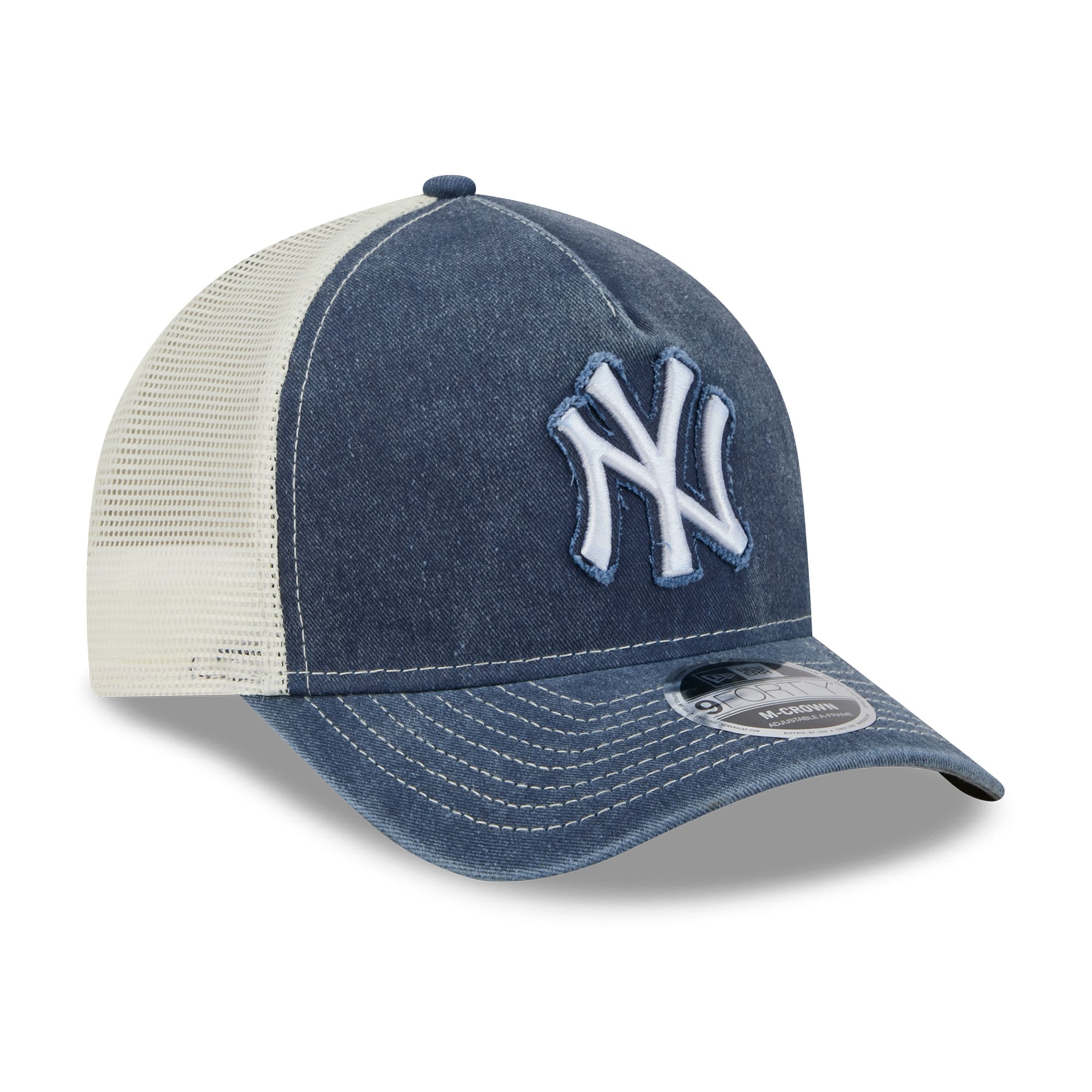 Casquette trucker ajustable New Era bleu marine New York Yankees 9FORTY pour homme