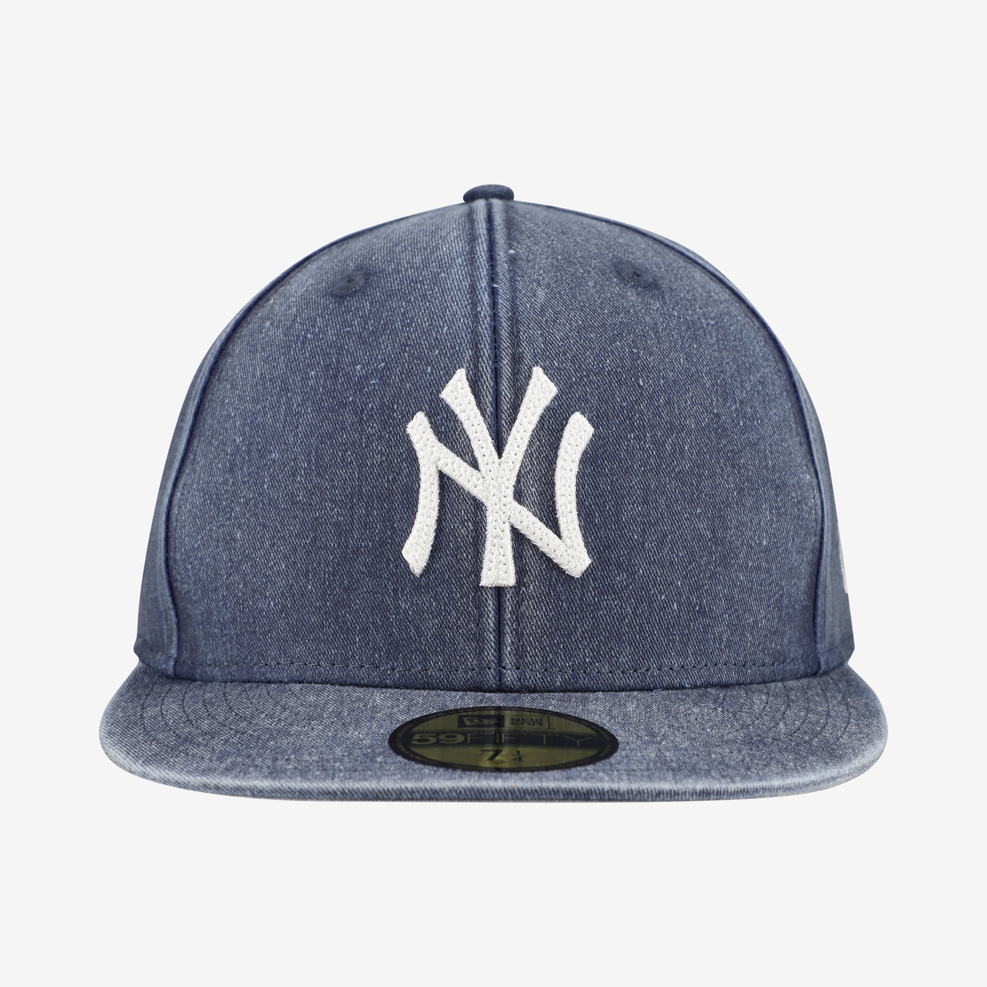 Casquette ajustée New Era 59FIFTY bleu marine pour homme, modèle York Yankees.