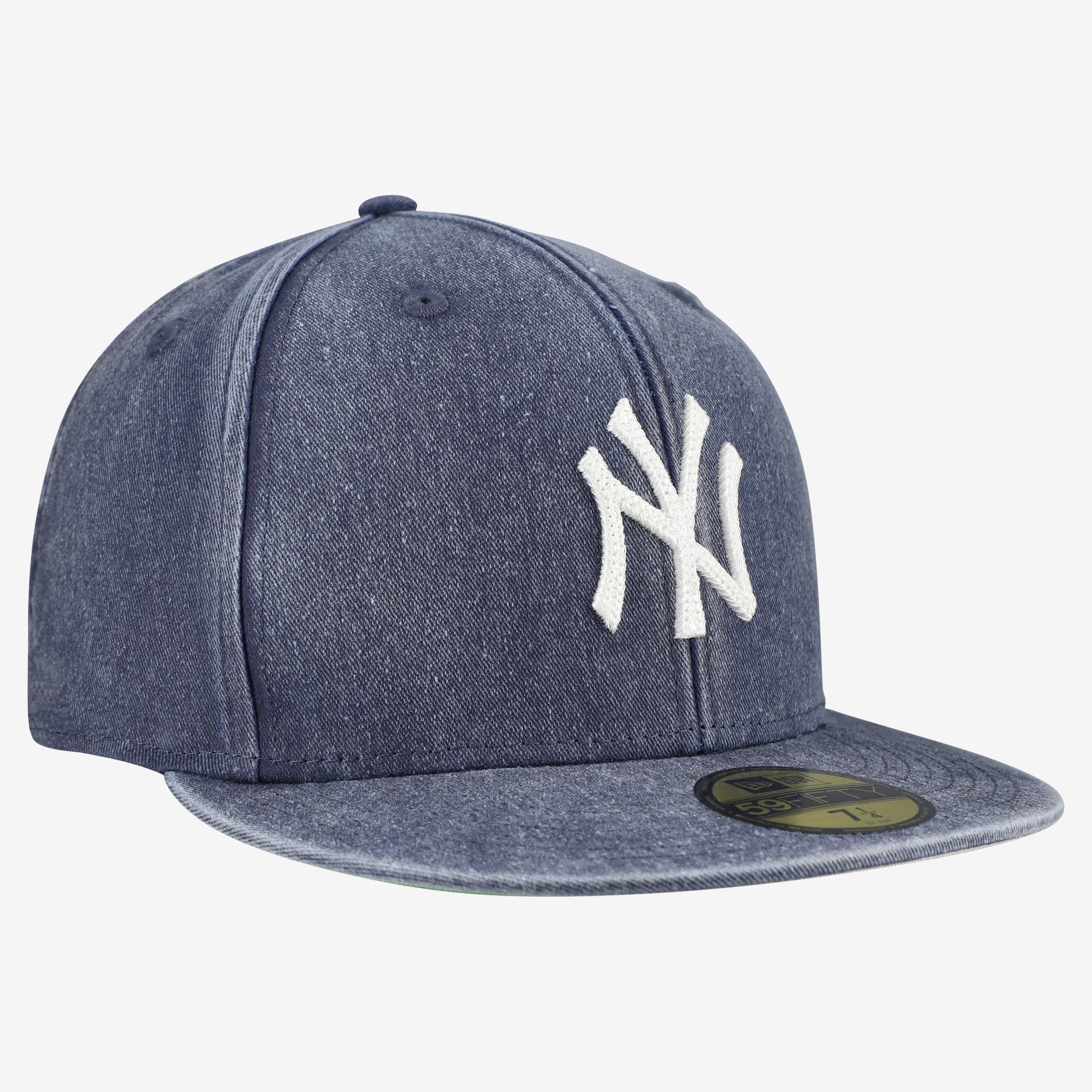 Casquette ajustée New Era 59FIFTY bleu marine pour homme, modèle York Yankees.
